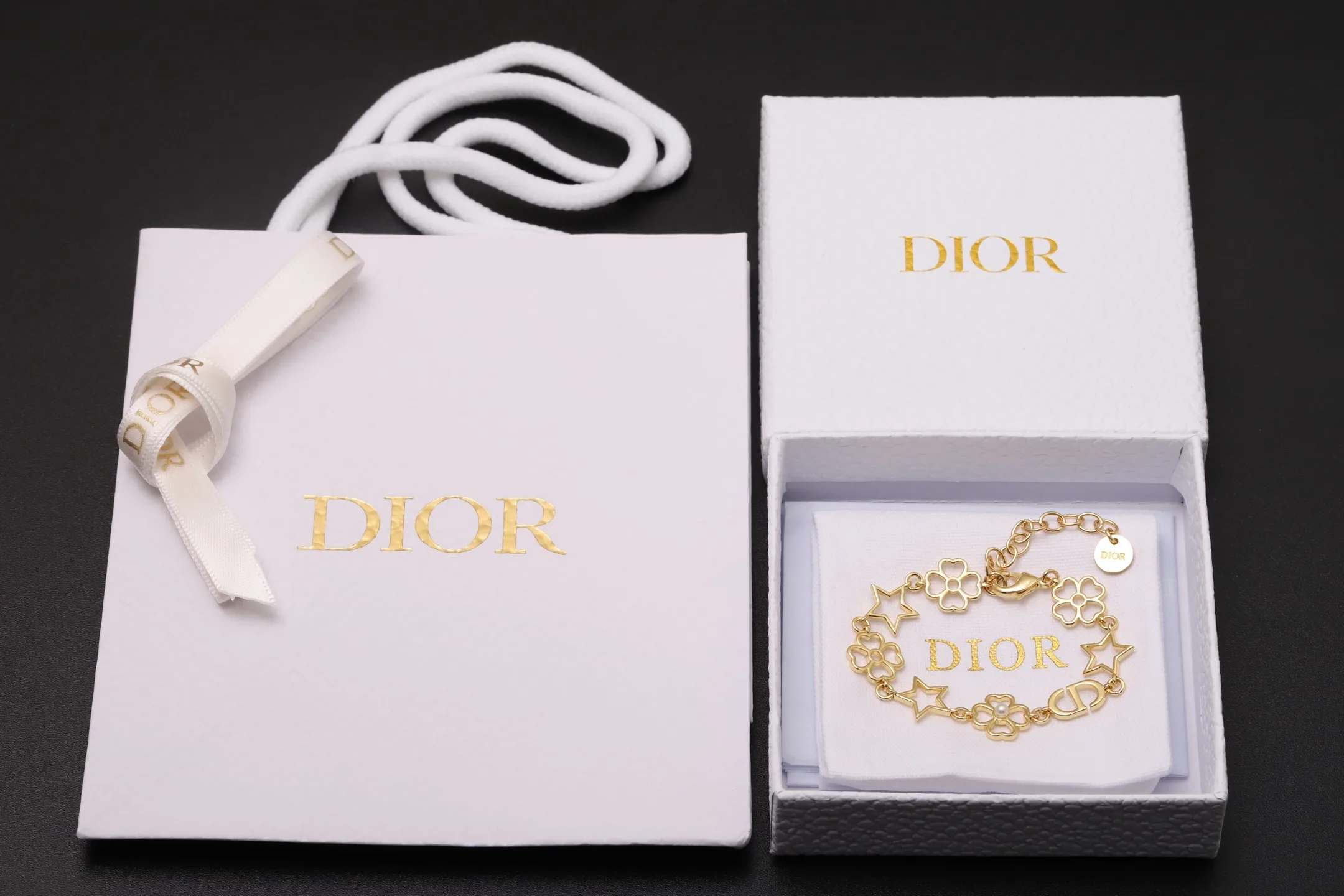 CD Star and Clover Cut-Out Bracelet D14017325 — view 2