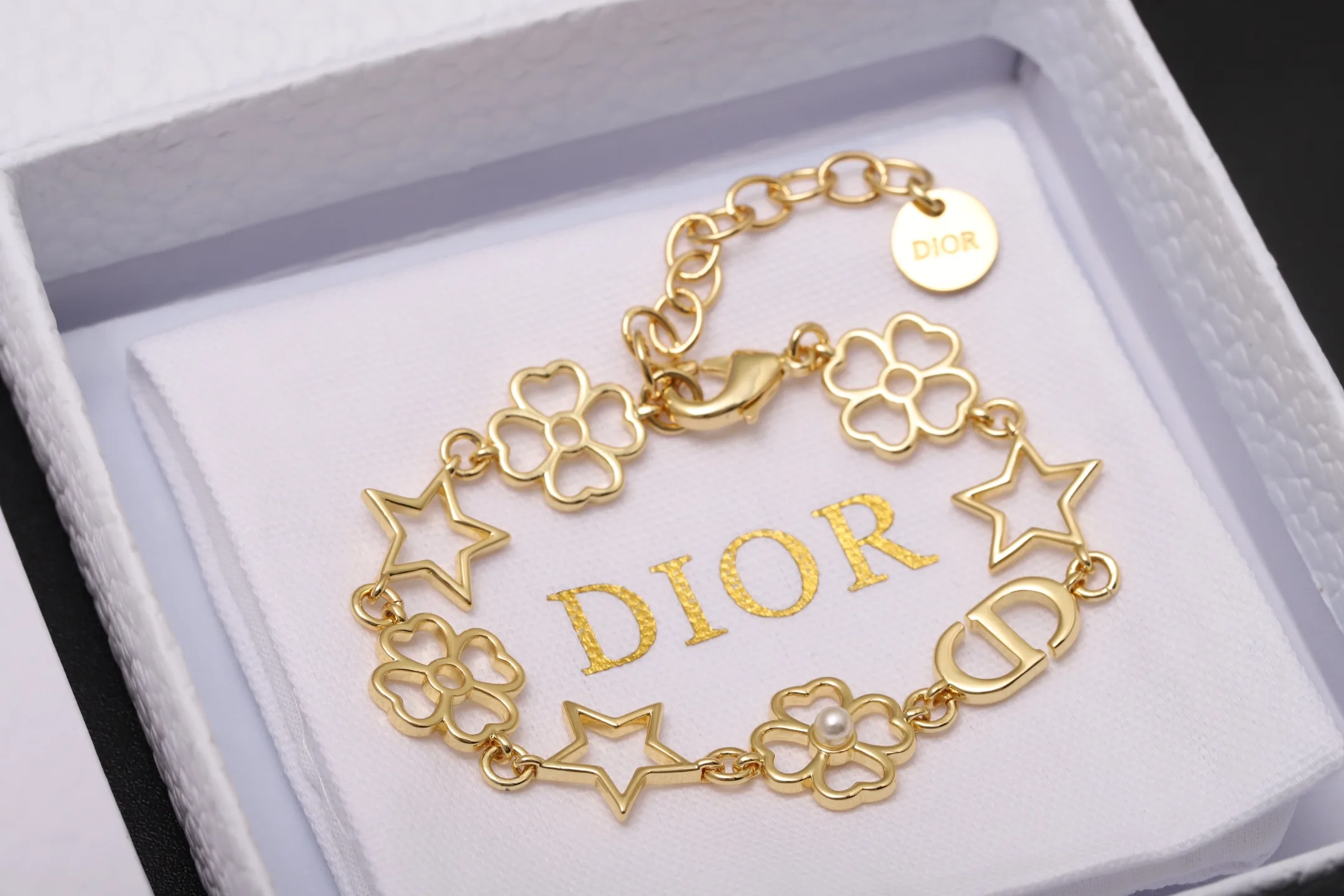 CD Star and Clover Cut-Out Bracelet D14017325 — view 3