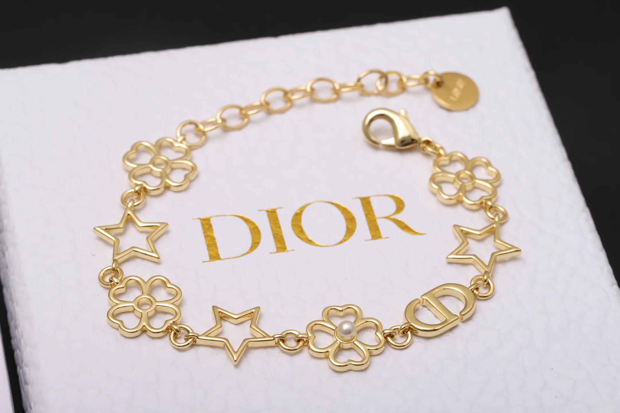 CD Star and Clover Cut-Out Bracelet D14017325 — view 7