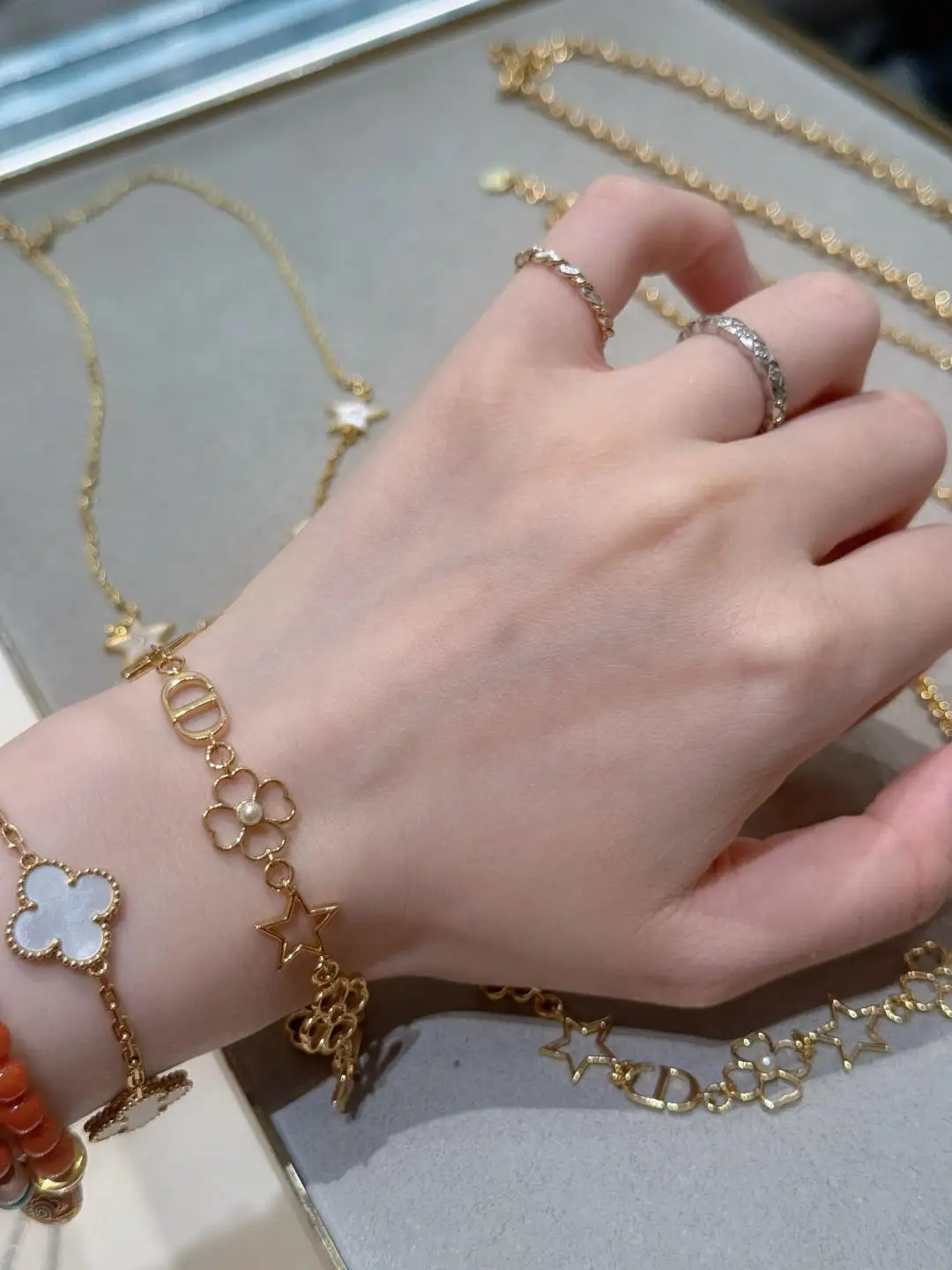 CD Star and Clover Cut-Out Bracelet D14017325 — view 8