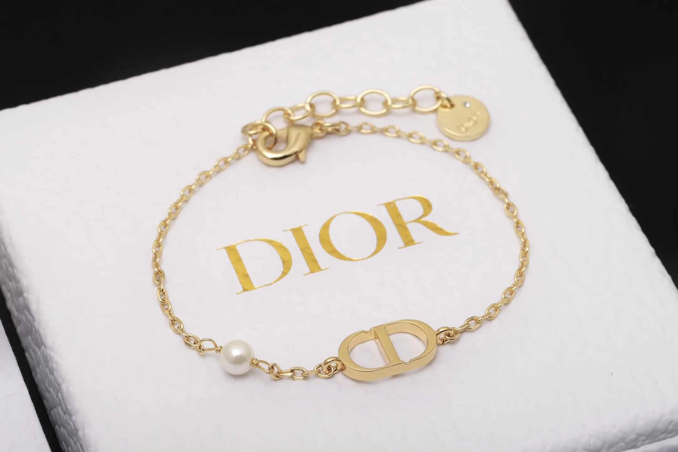 CD Navy Bracelet with Resin Pearl D13517529 — view 3