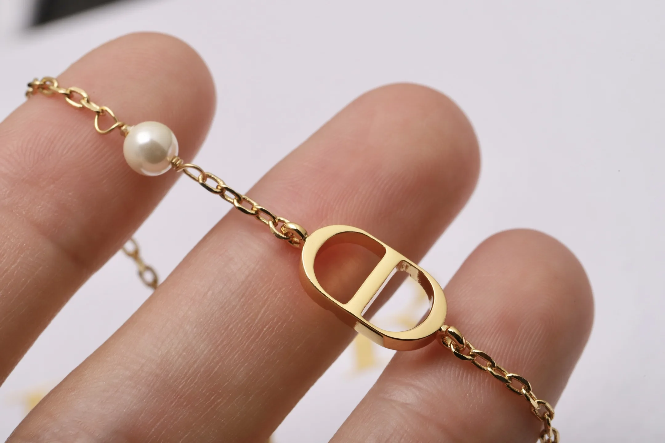 CD Navy Bracelet with Resin Pearl D13517529 — view 5