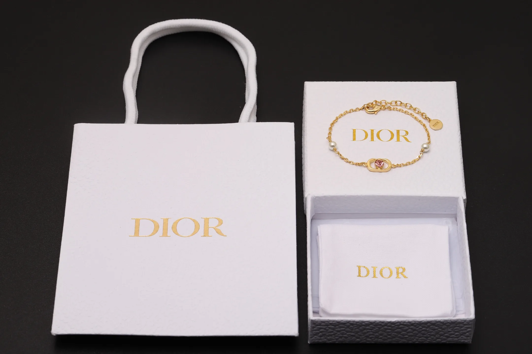 Petit CD Jolie Bracelet with Resin Pearls and Crystals D13017508 — view 2