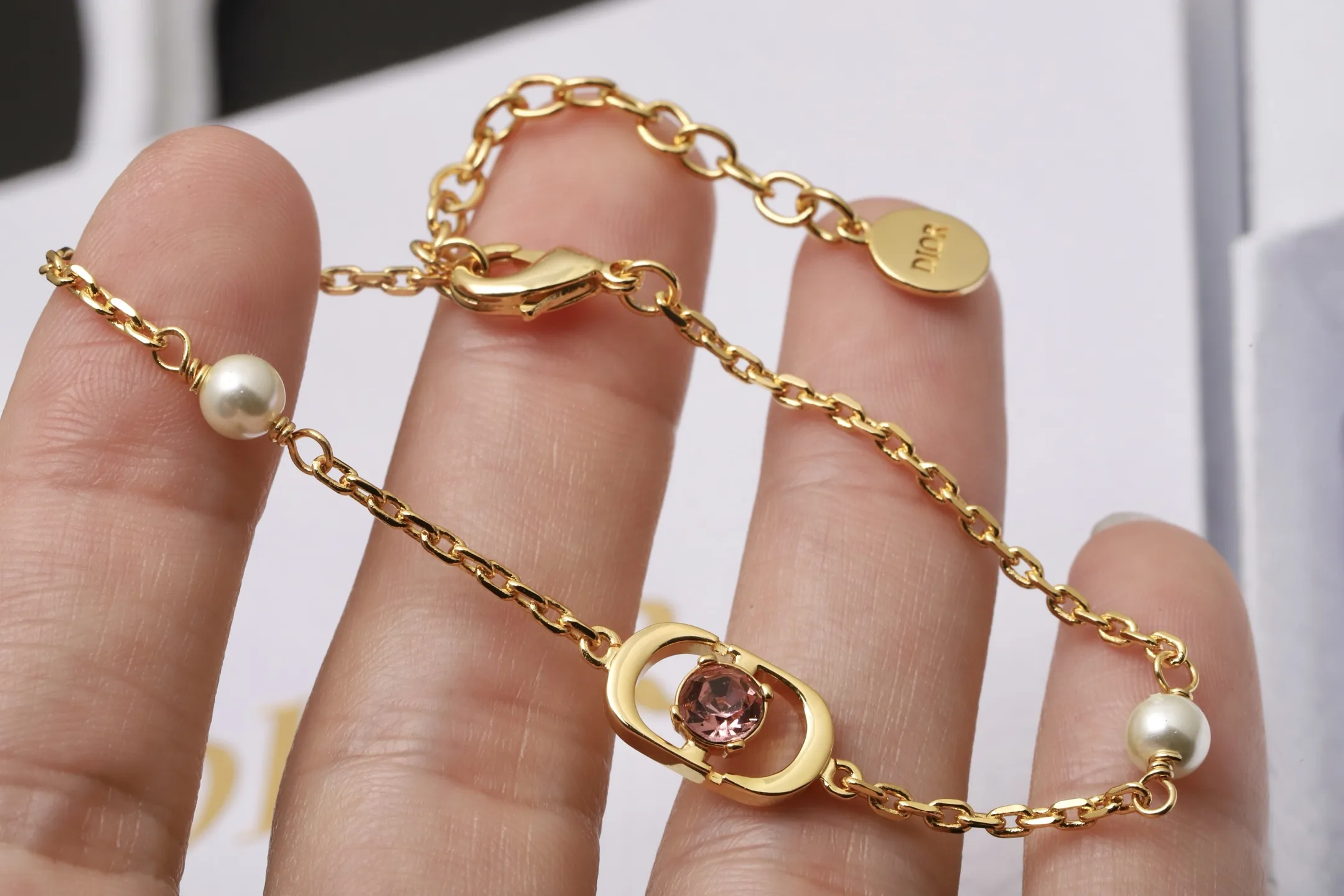 Petit CD Jolie Bracelet with Resin Pearls and Crystals D13017508 — view 4