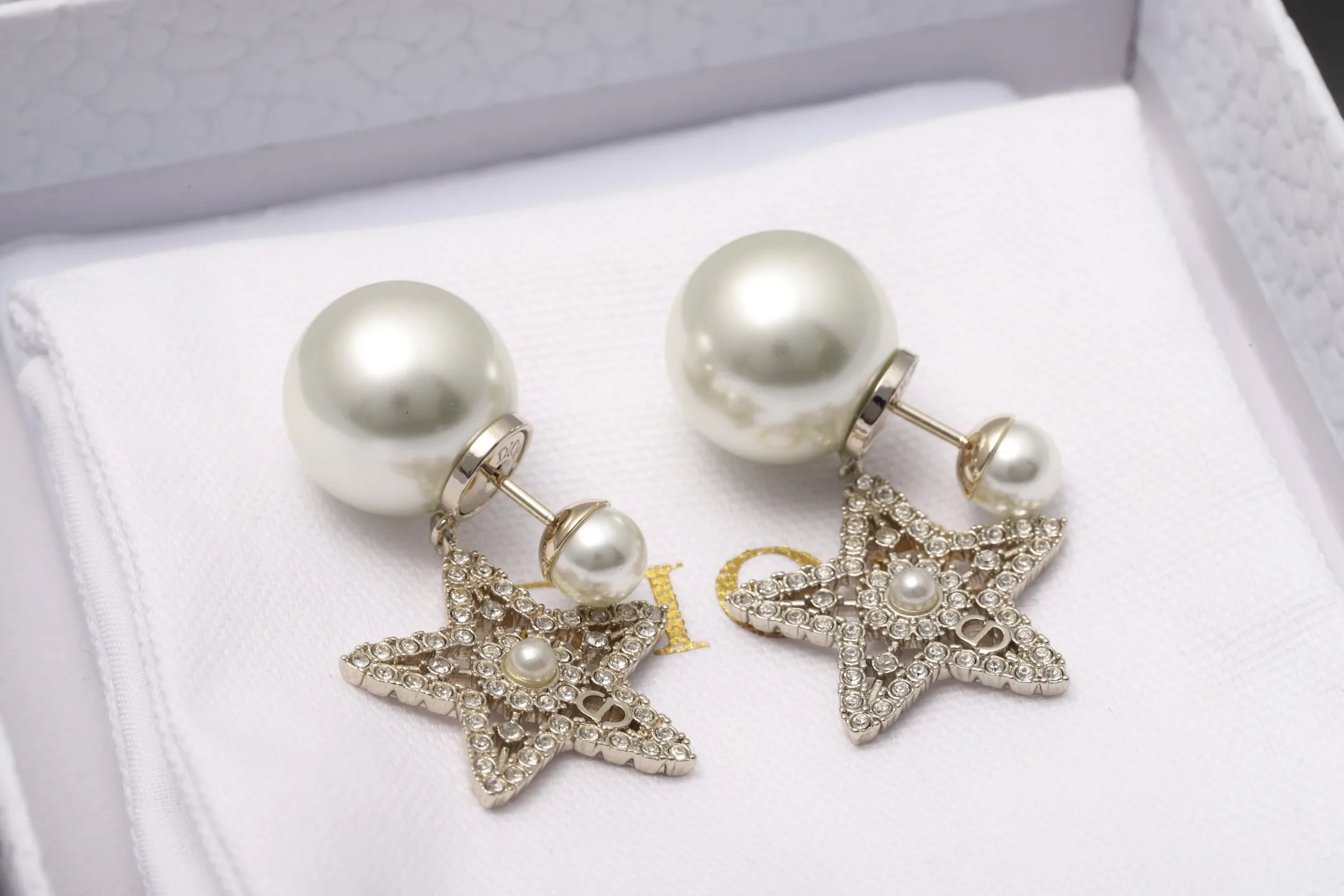 Dior Tribales Star and CD Pearl Earrings D14517070 — view 3