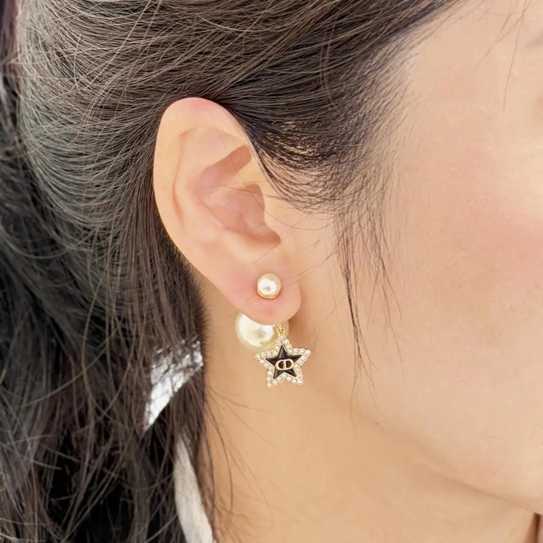 Tribales Star and CD Logo Pearl Earrings D14017218 — view 9