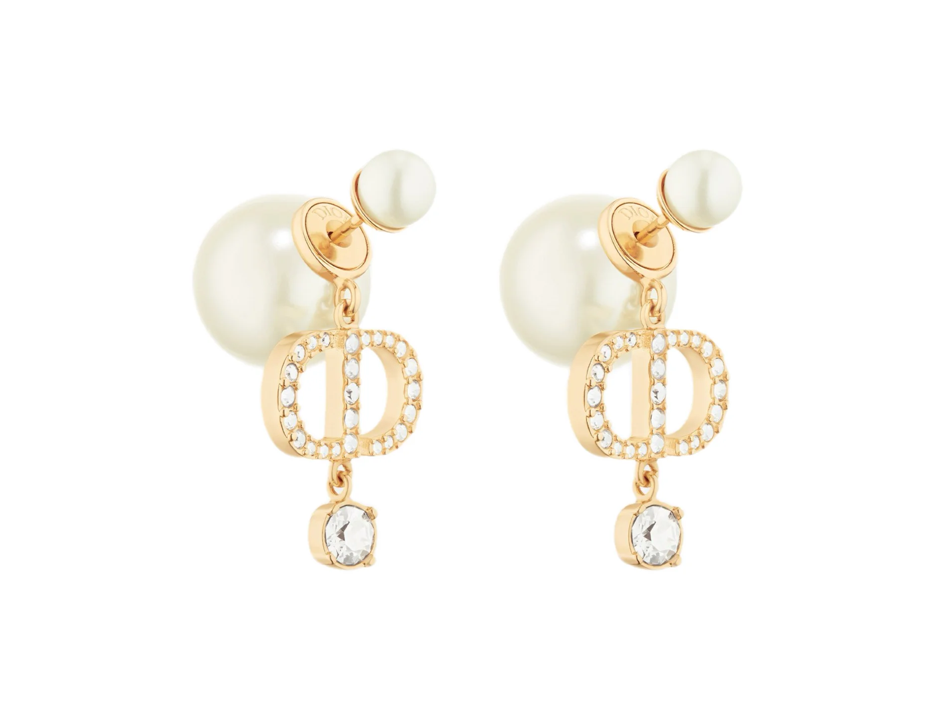 Dior Tribales CD Logo Crystal Drop Earrings D14017183