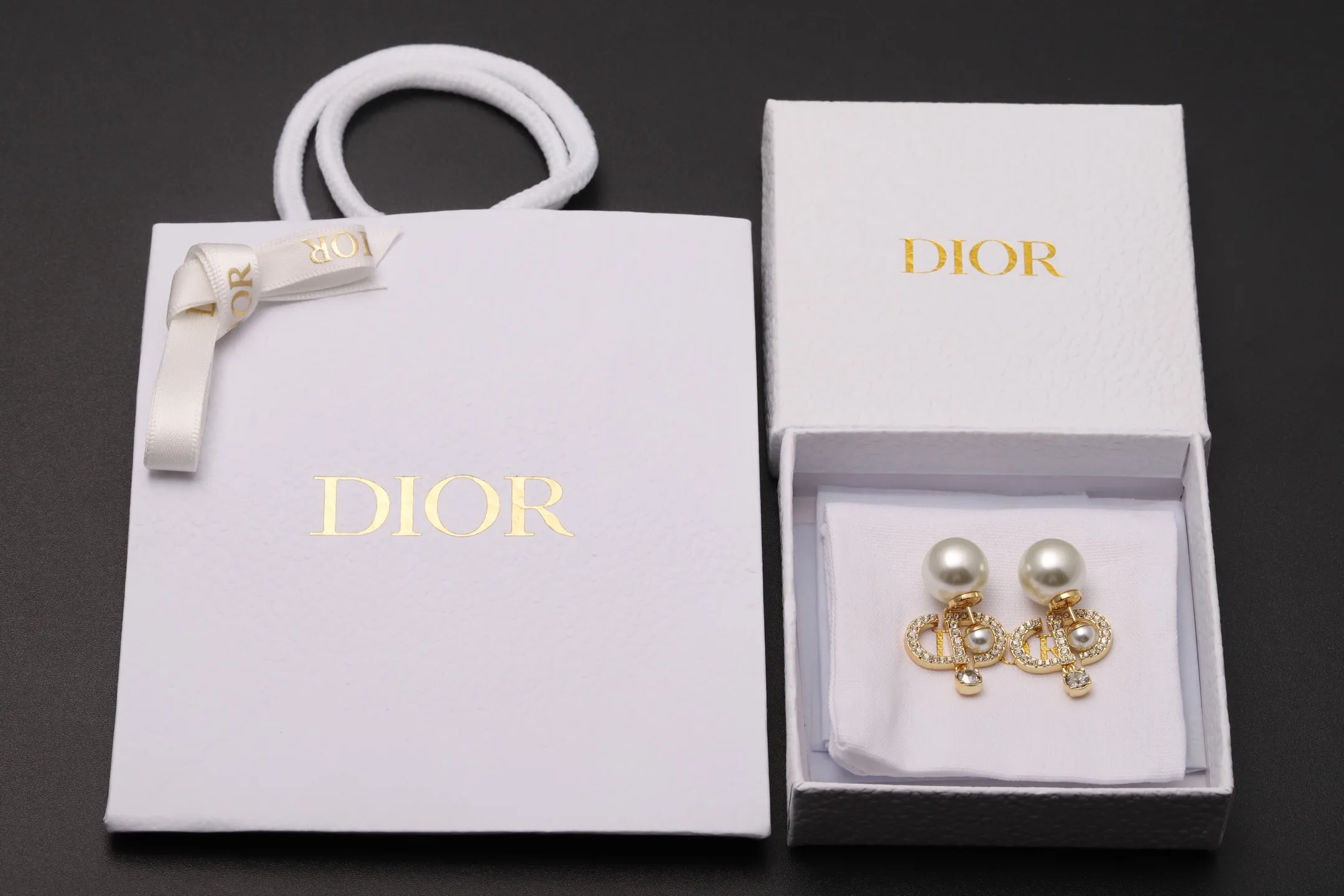 Dior Tribales CD Logo Crystal Drop Earrings D14017183 — view 2