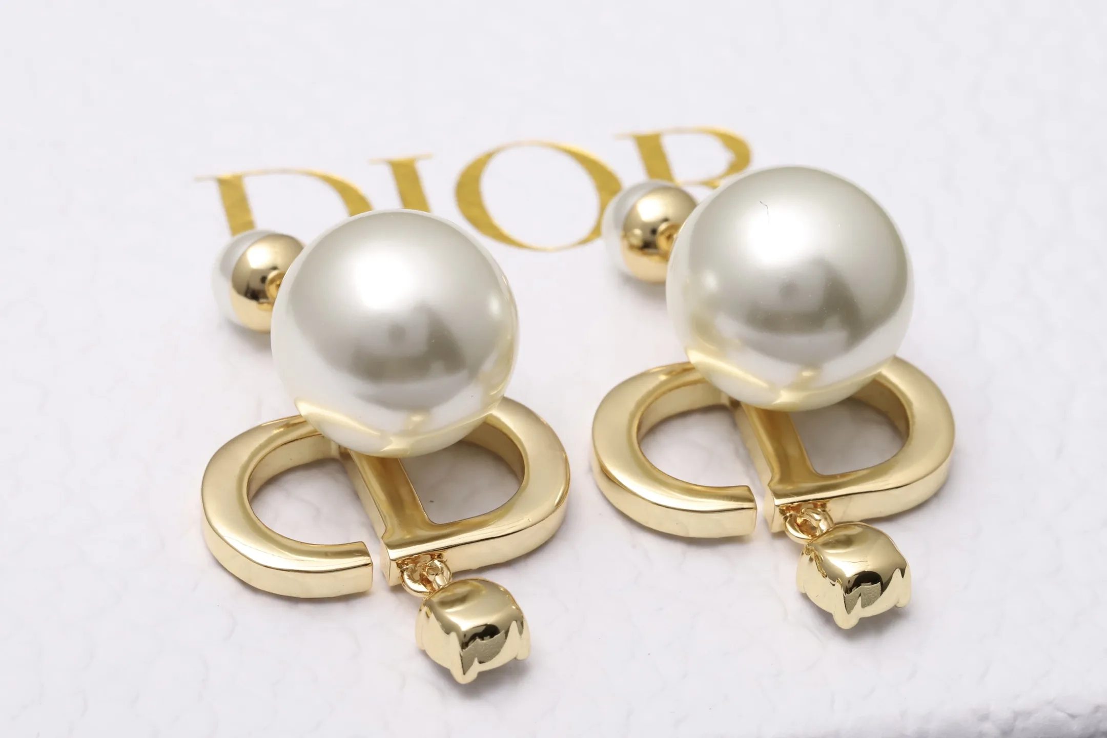 Dior Tribales CD Logo Crystal Drop Earrings D14017183 — view 7