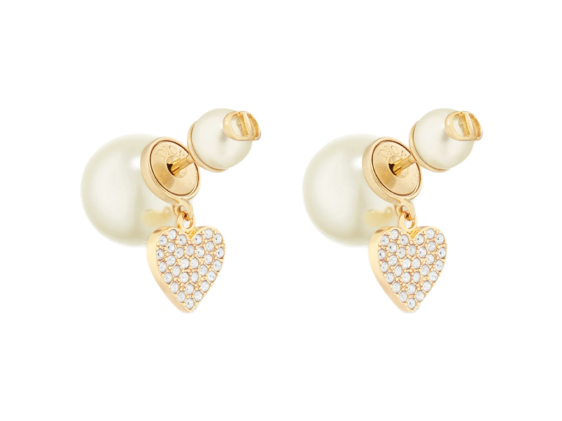 Tribales Heart Charm Crystal Earrings D14017376
