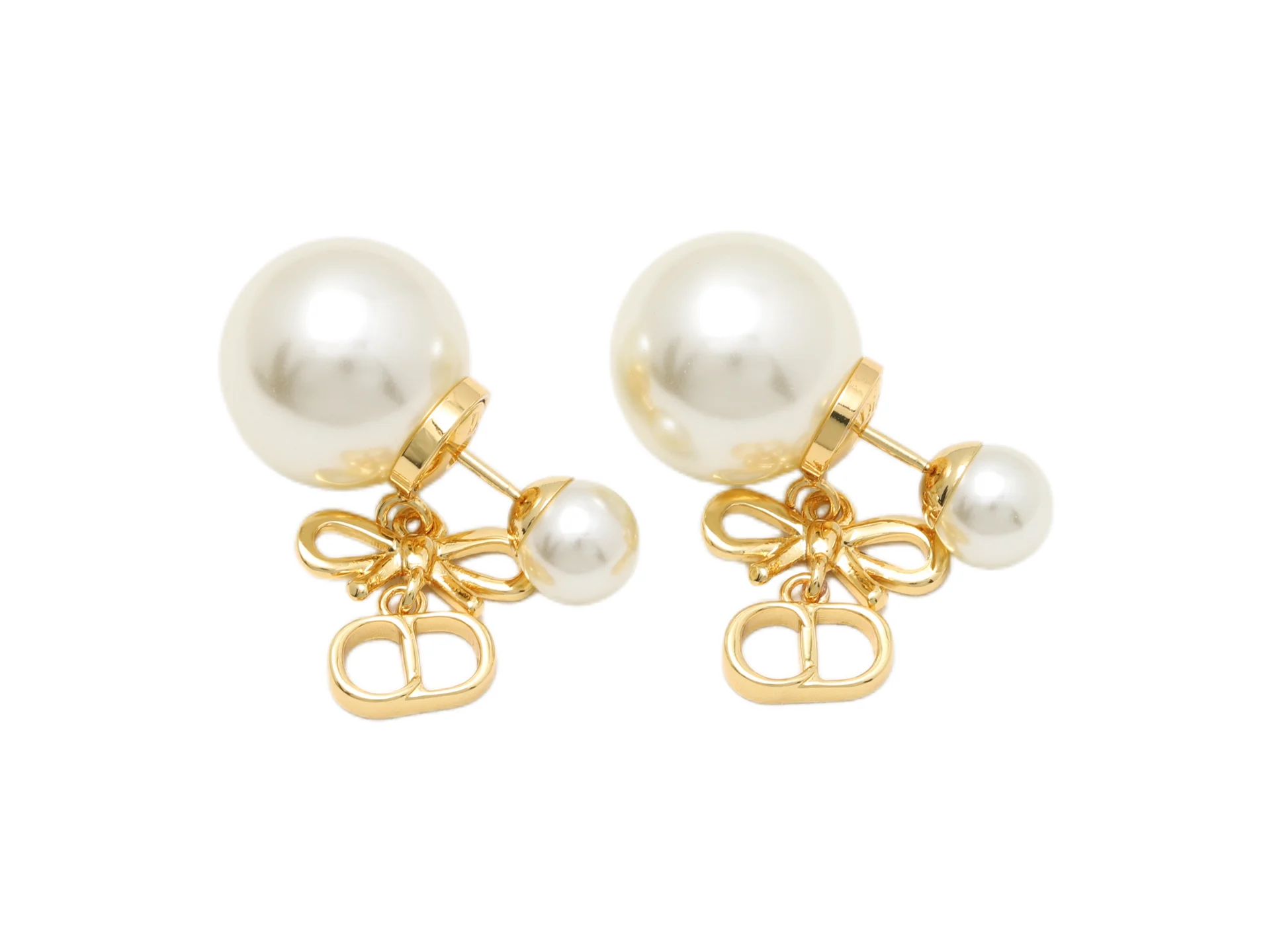 Dior Tribales Bow and CD Pendant Earrings D12016581