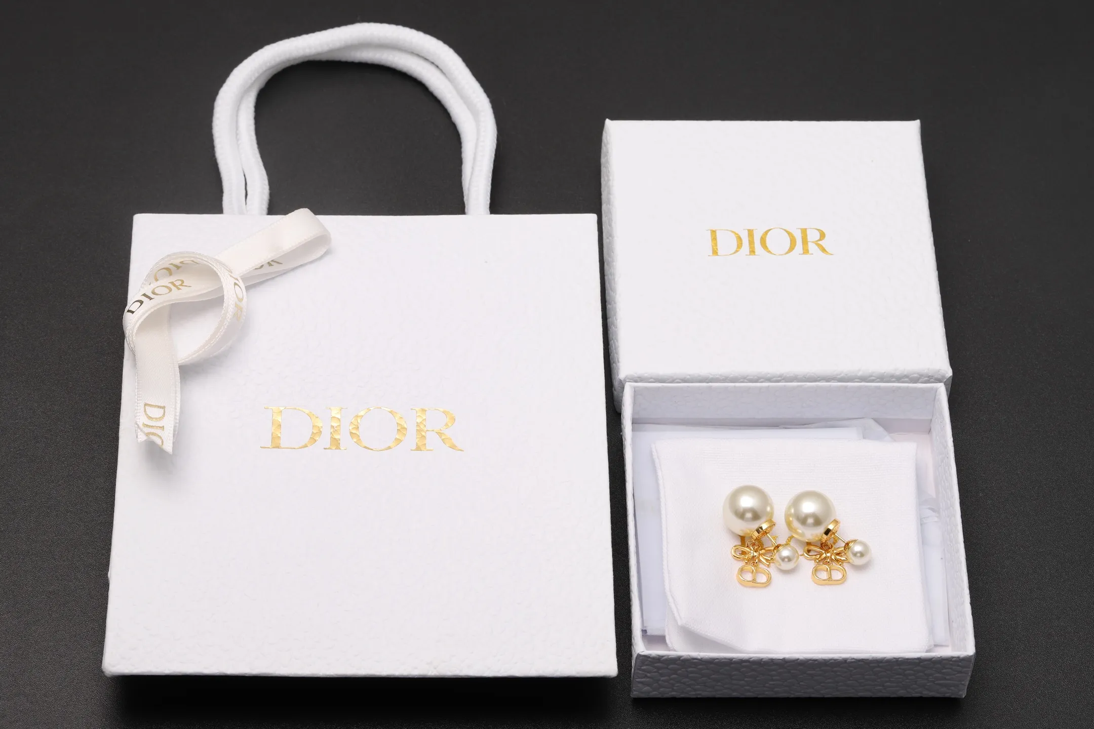 Dior Tribales Bow and CD Pendant Earrings D12016581 — view 2