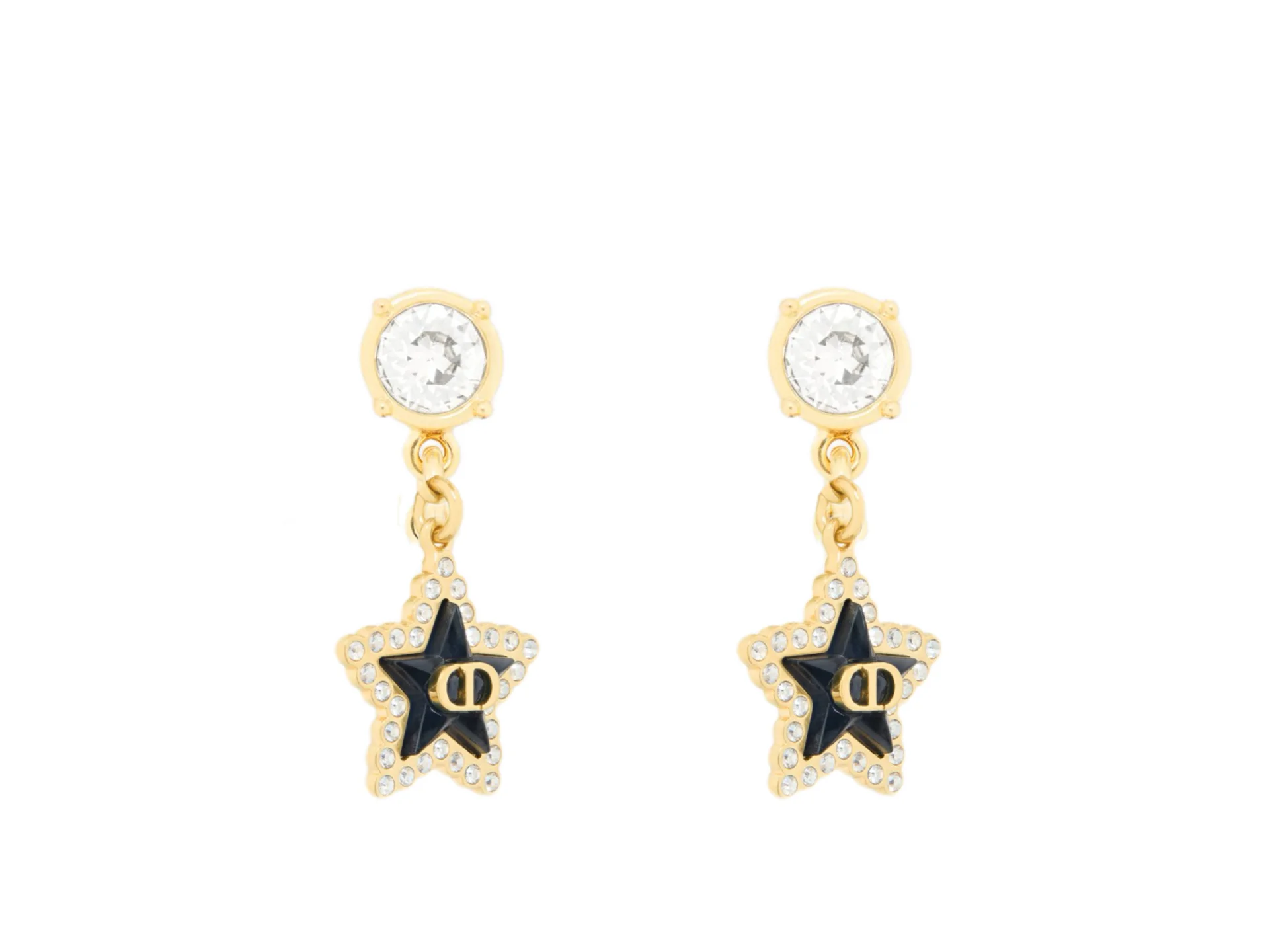 Star CD Crystal Drop Earrings D14017219