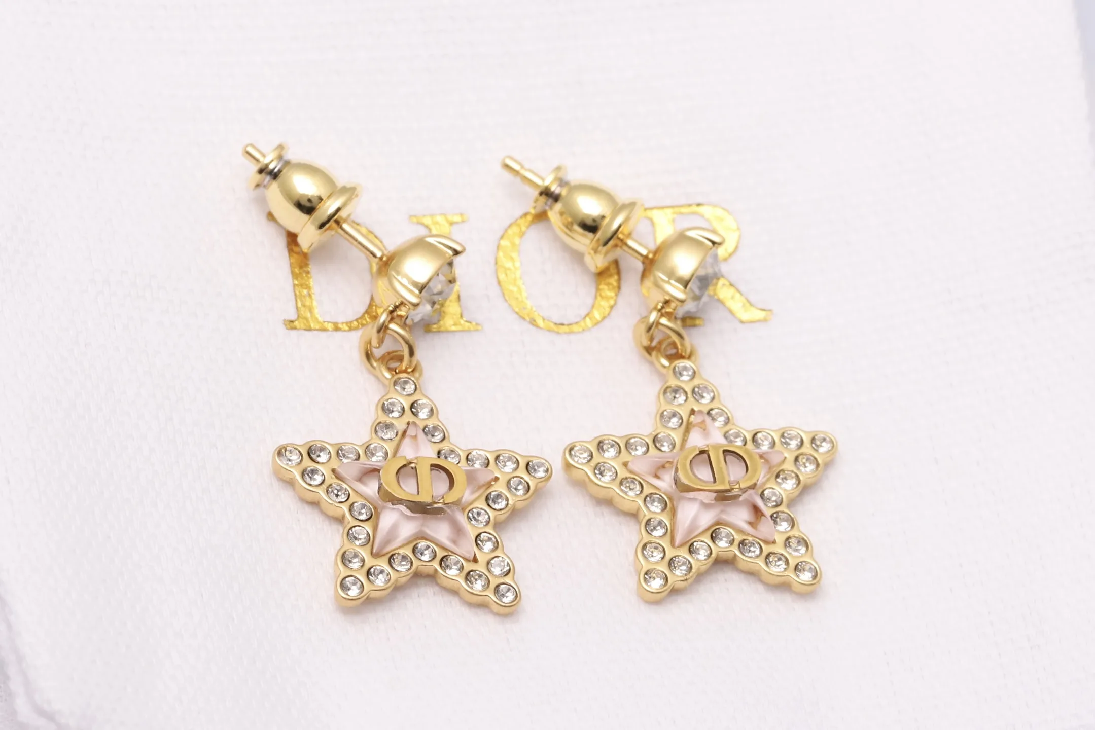Star CD Crystal Drop Earrings D14017207 — view 3