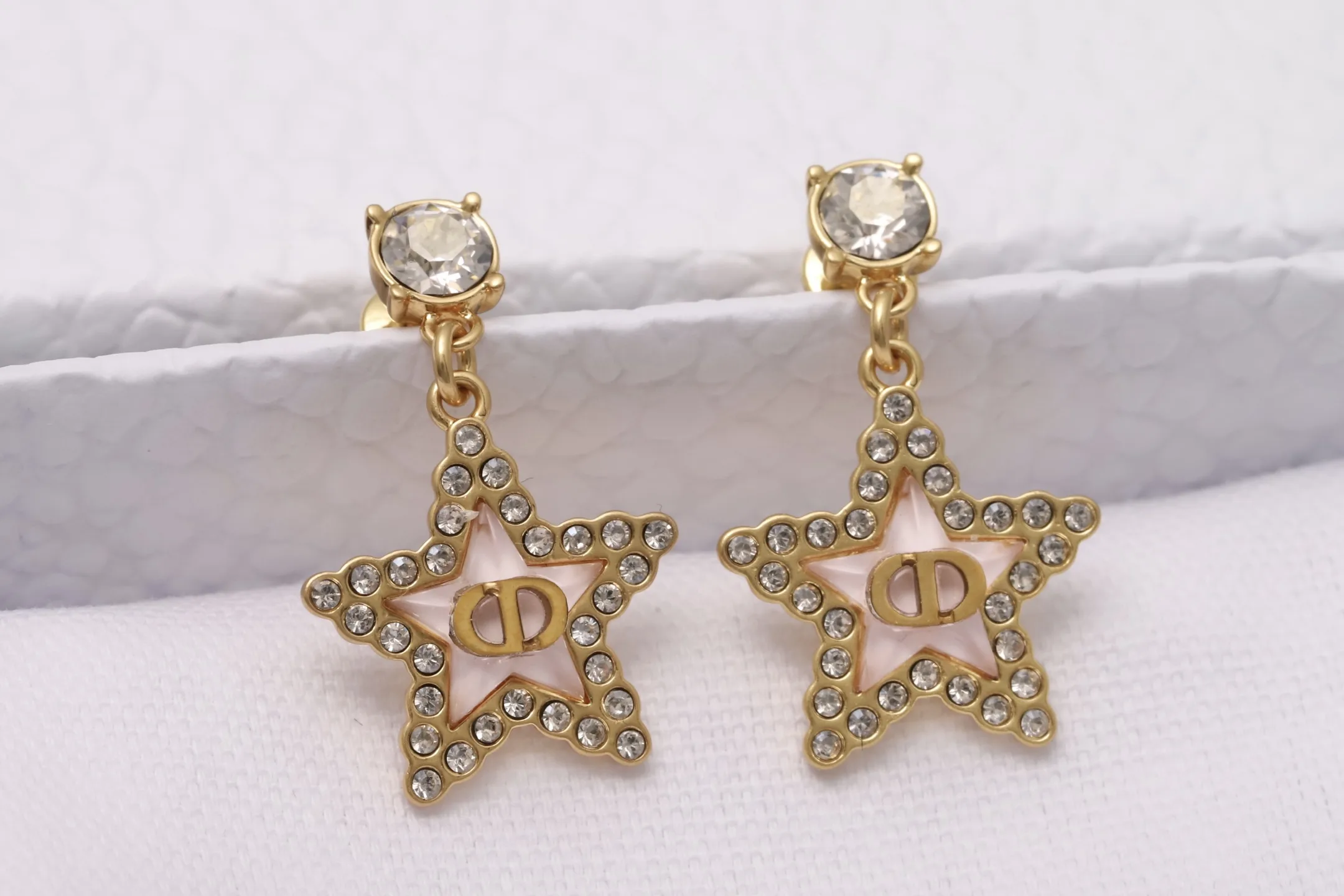 Star CD Crystal Drop Earrings D14017207 — view 4