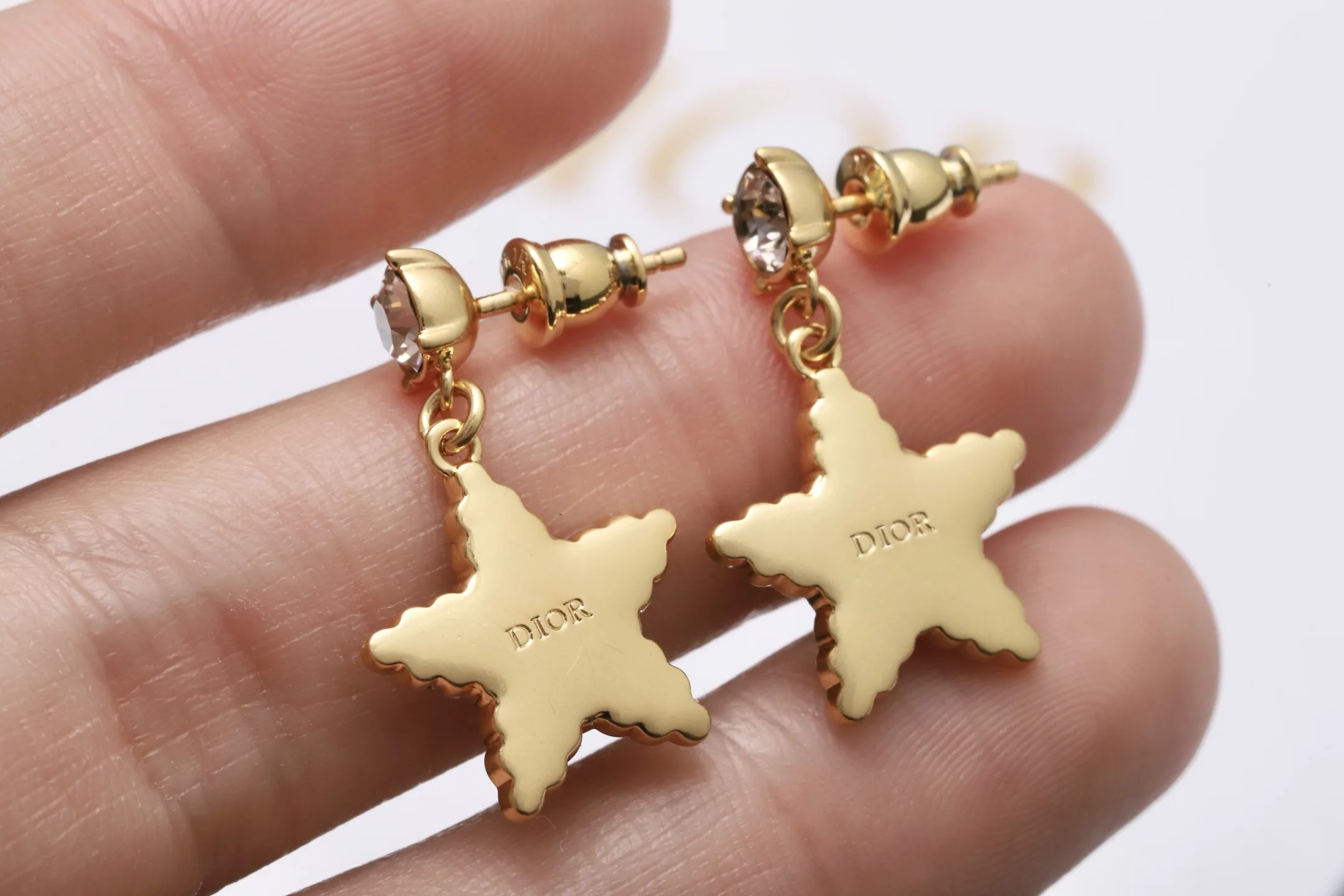 Star CD Crystal Drop Earrings D14017207 — view 6