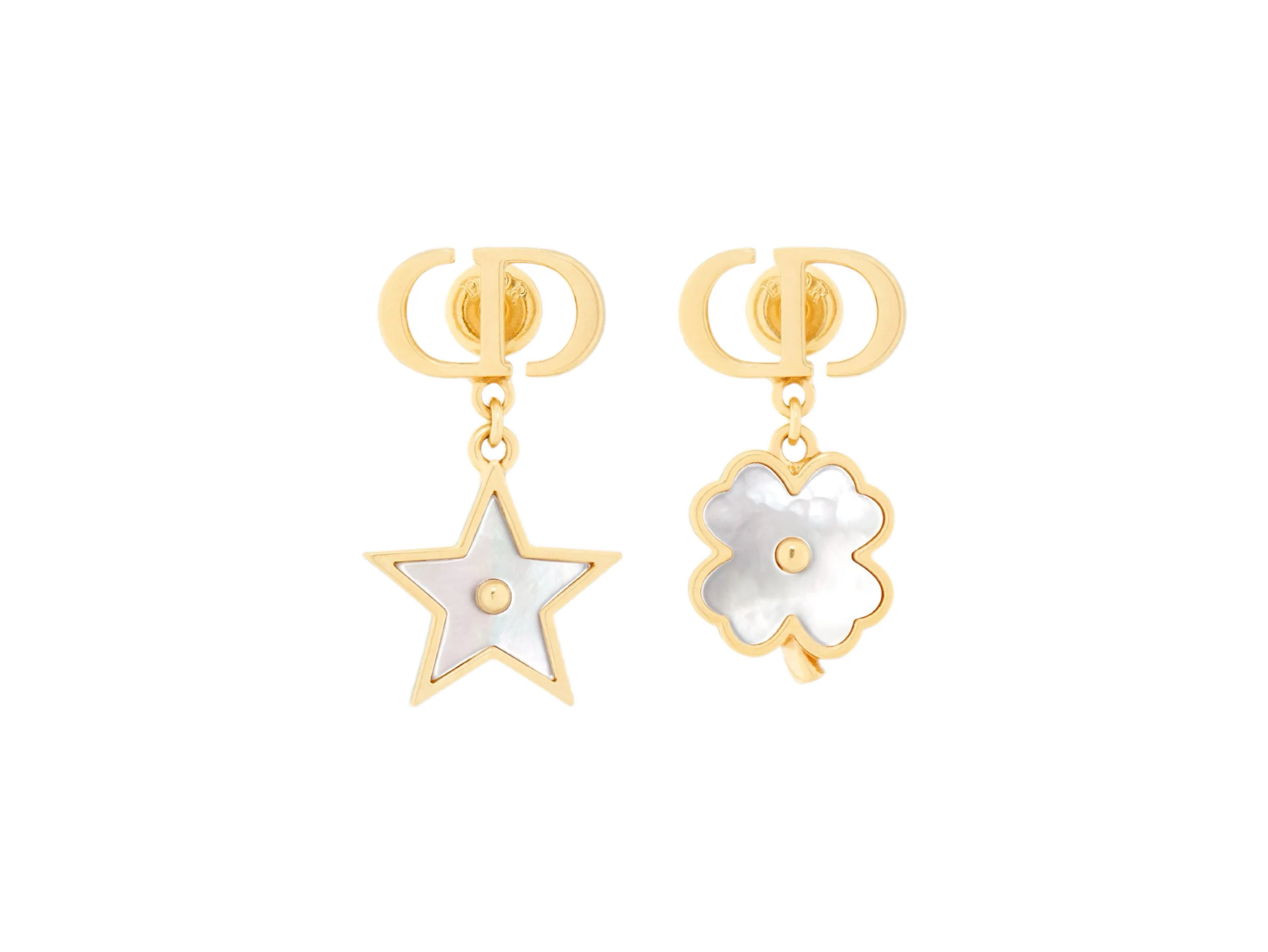CD Star and Clover Mother-of-Pearl Drop Earrings D14017375