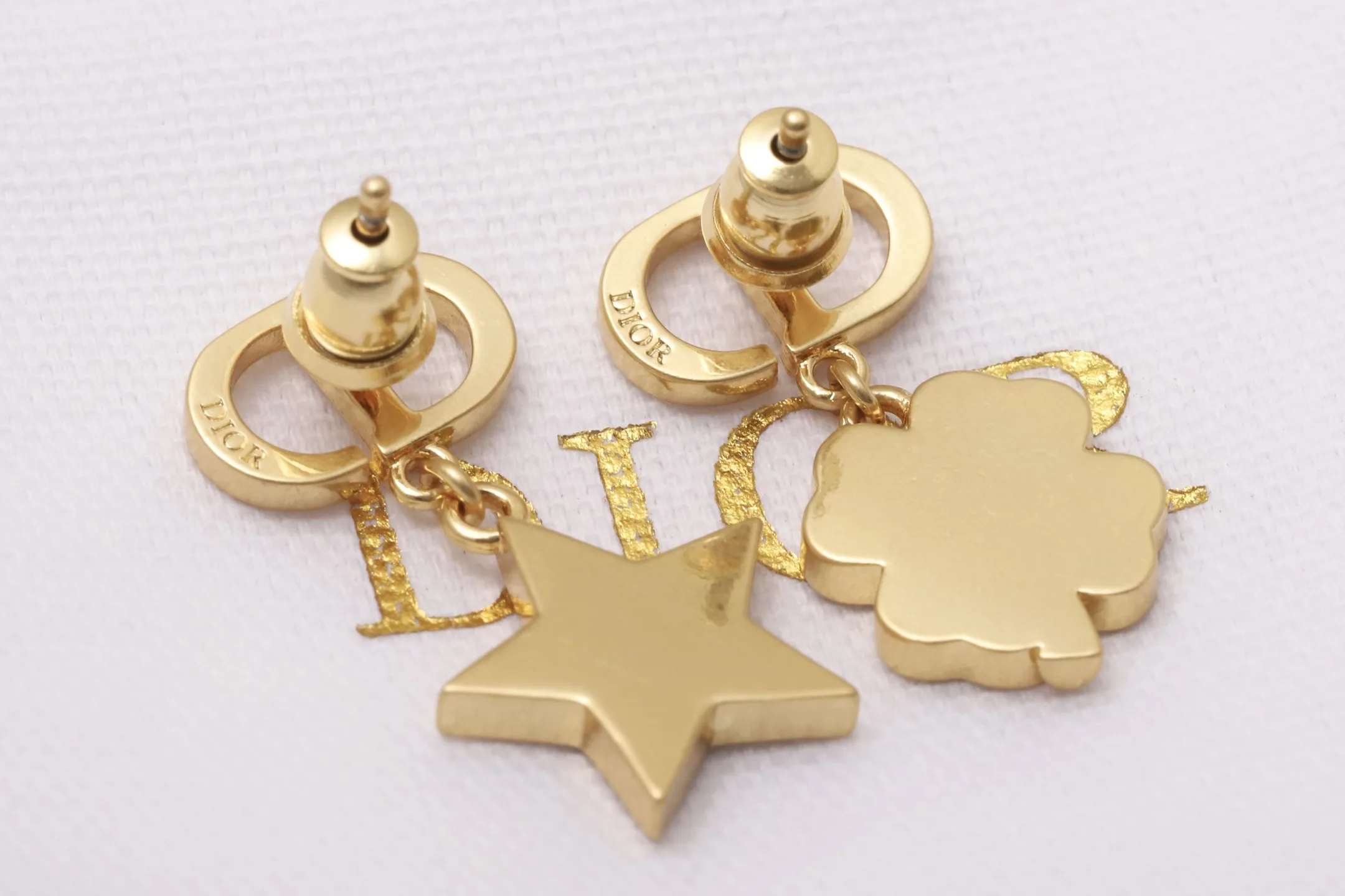CD Star and Clover Mother-of-Pearl Drop Earrings D14017375 — view 6