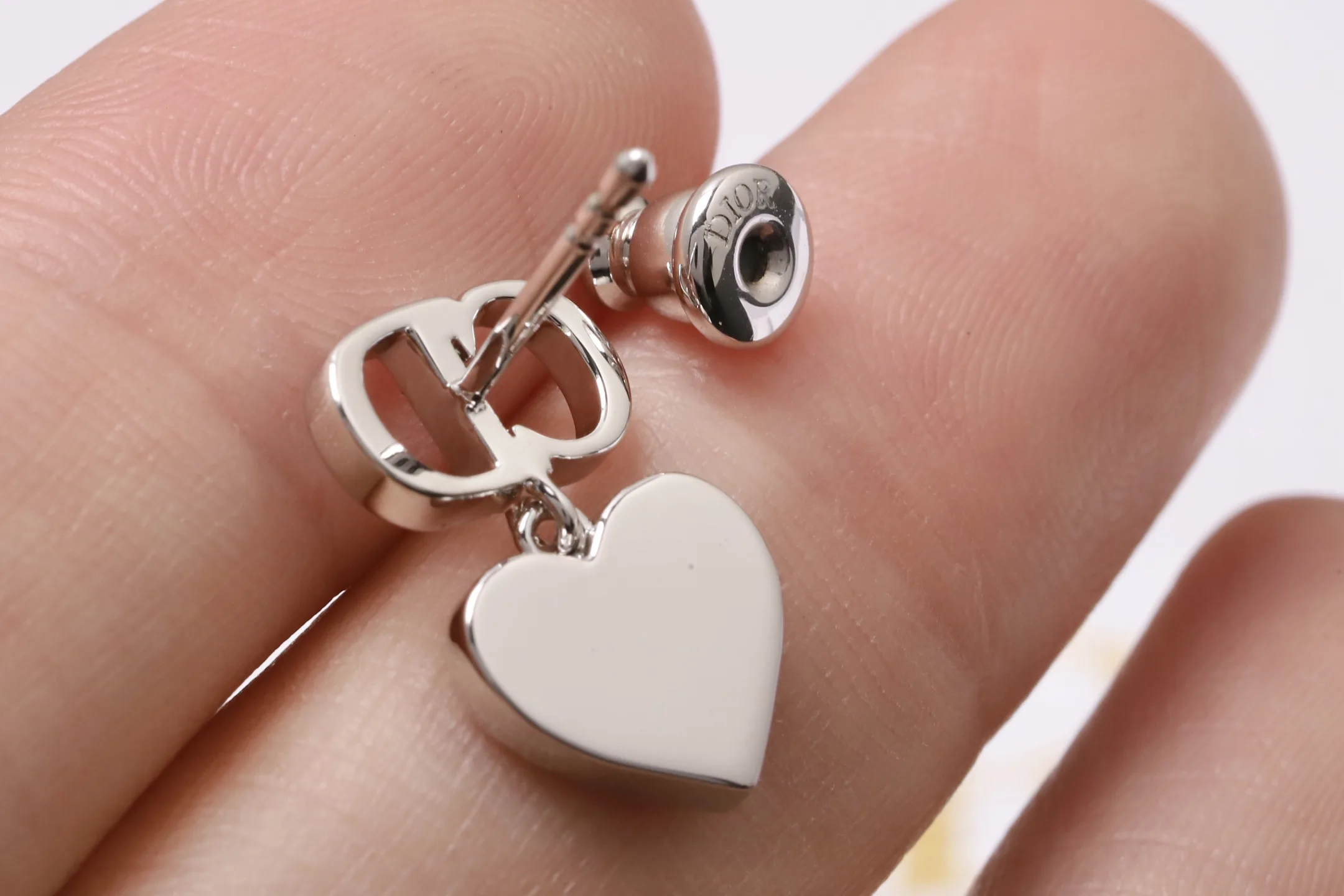 Crystal Heart Drop Earrings (Gold-Plated Brass) D14016677 — view 7