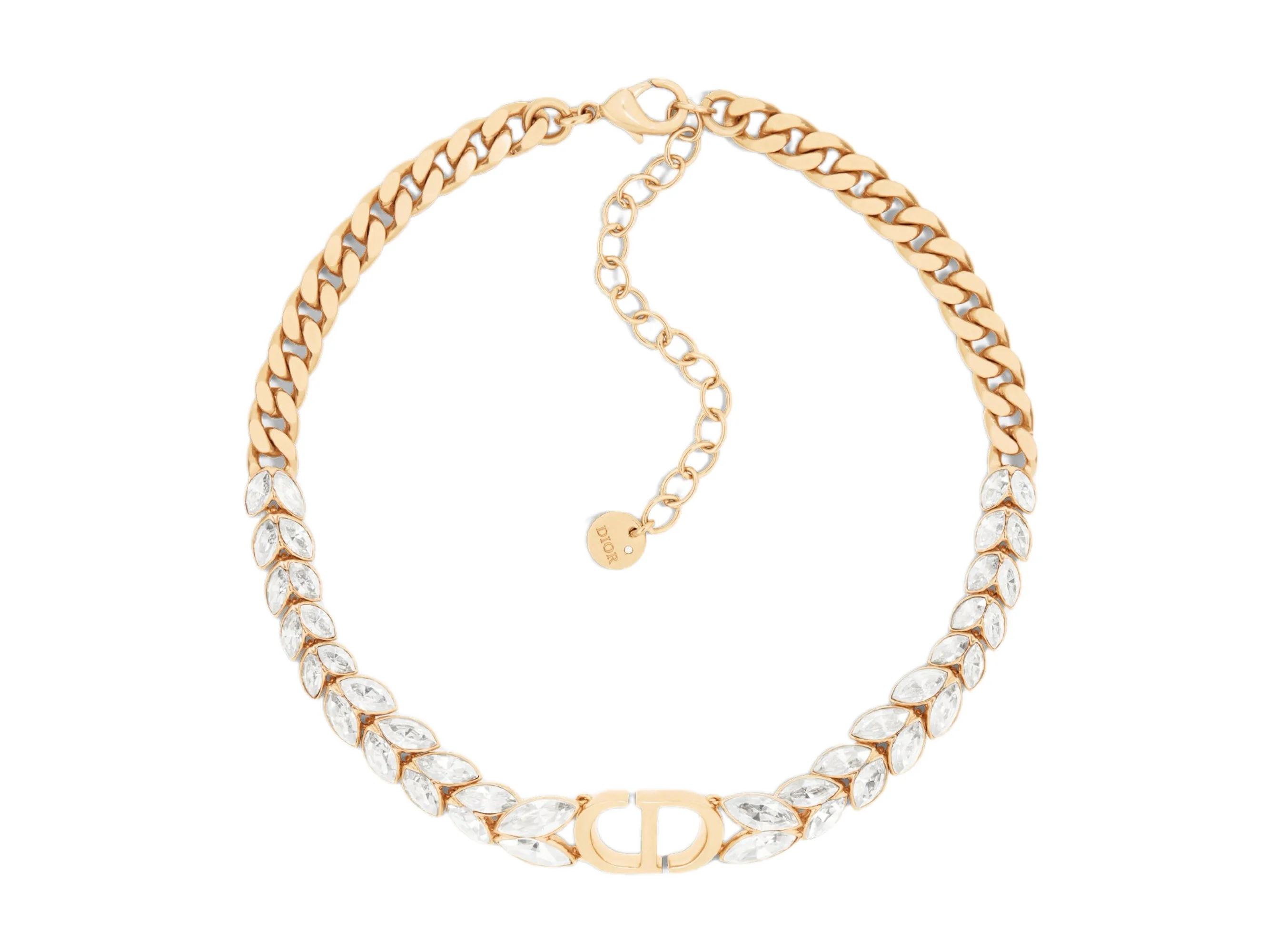 CD Wheat Motif Crystal Choker Necklace D17517609