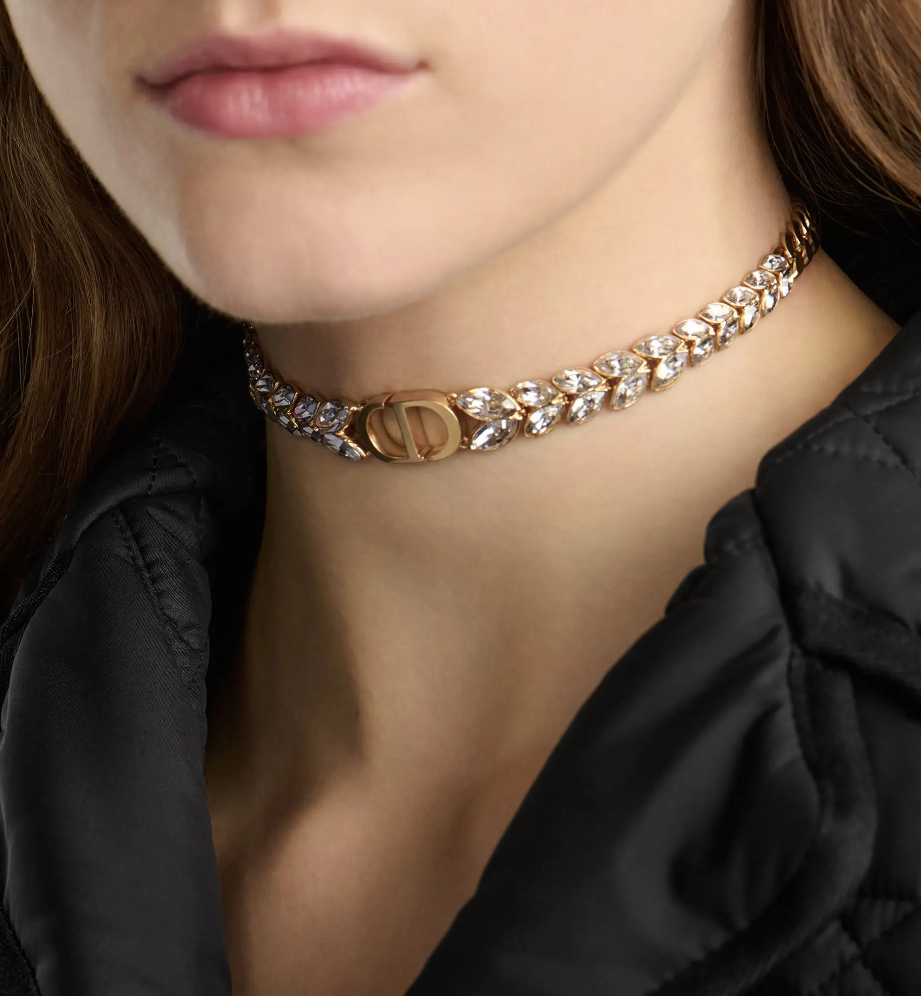 CD Wheat Motif Crystal Choker Necklace D17517609 — view 8