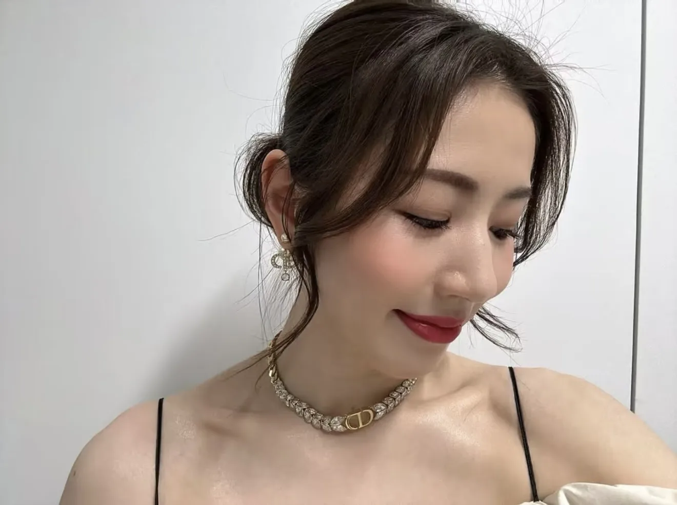 CD Wheat Motif Crystal Choker Necklace D17517609 — view 9