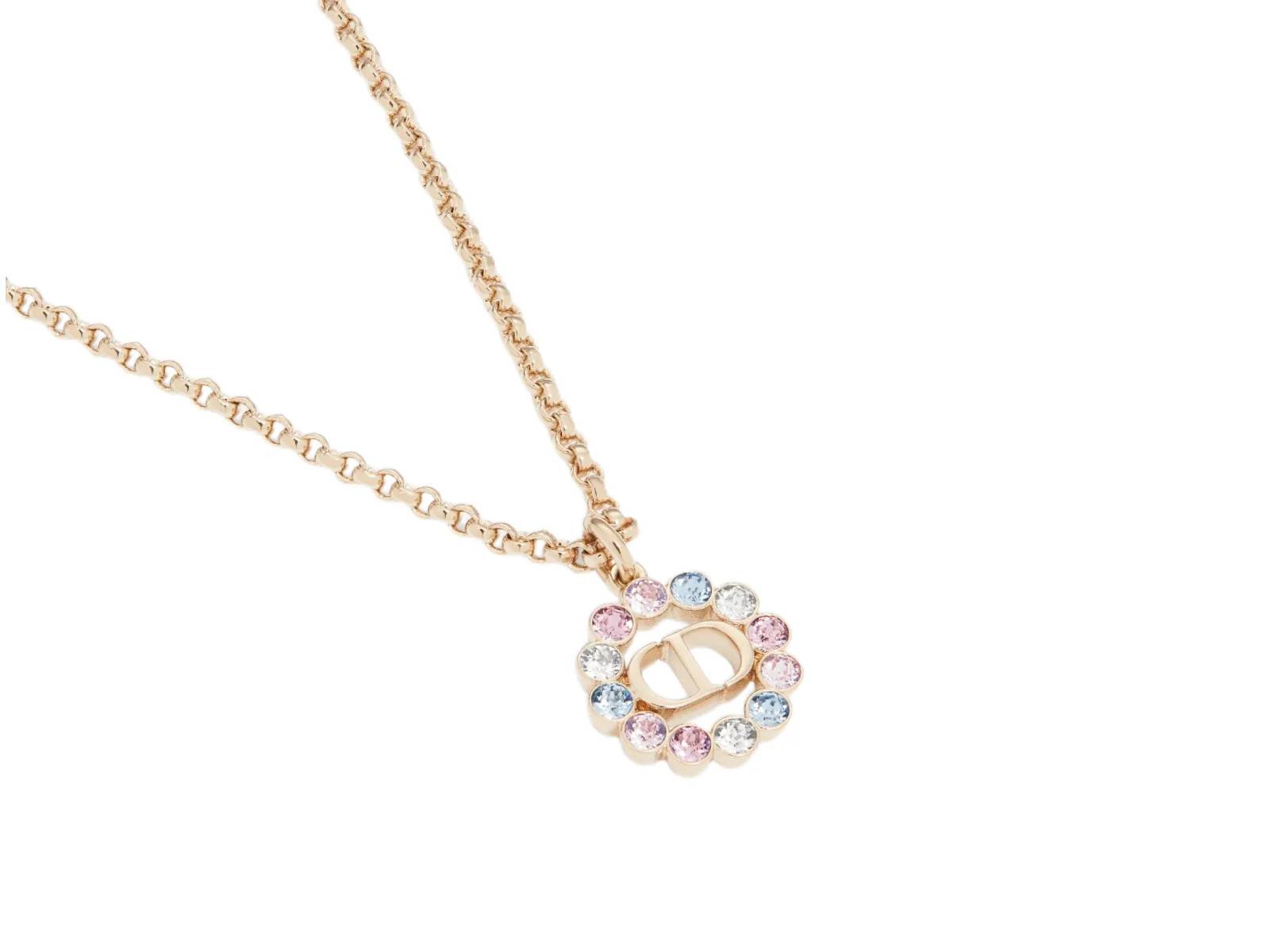 CD Logo Crystal Pendant Necklace D14017103