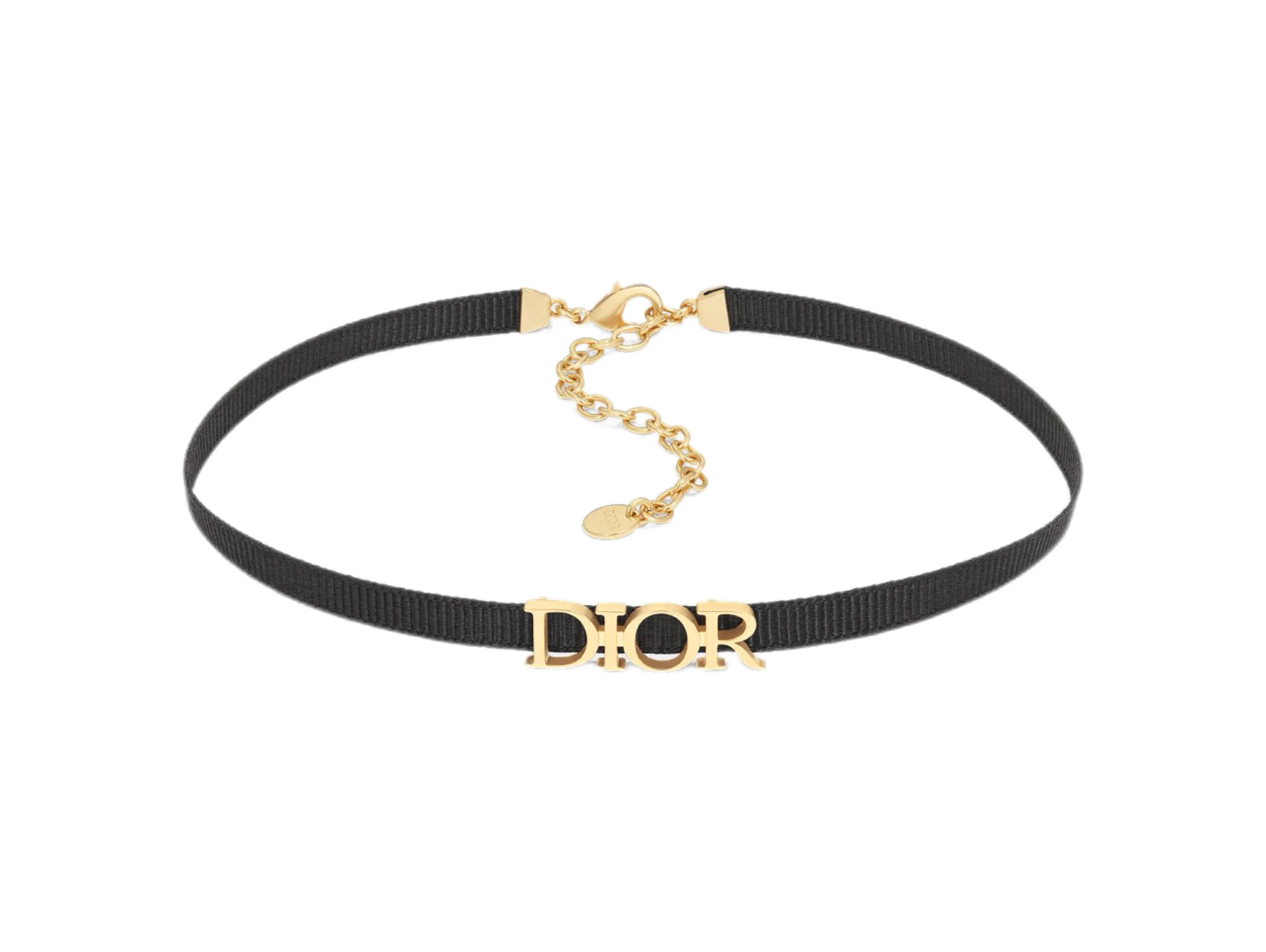 Logo Grosgrain Ribbon Choker Necklace D13017377