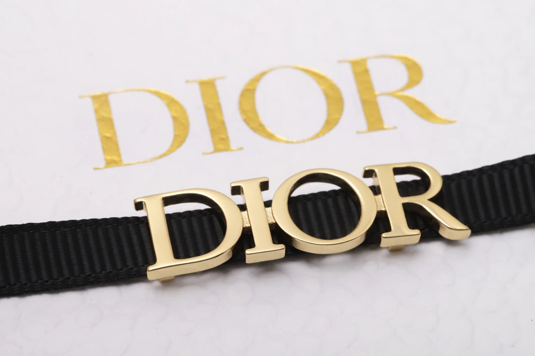 Logo Grosgrain Ribbon Choker Necklace D13017377 — view 3