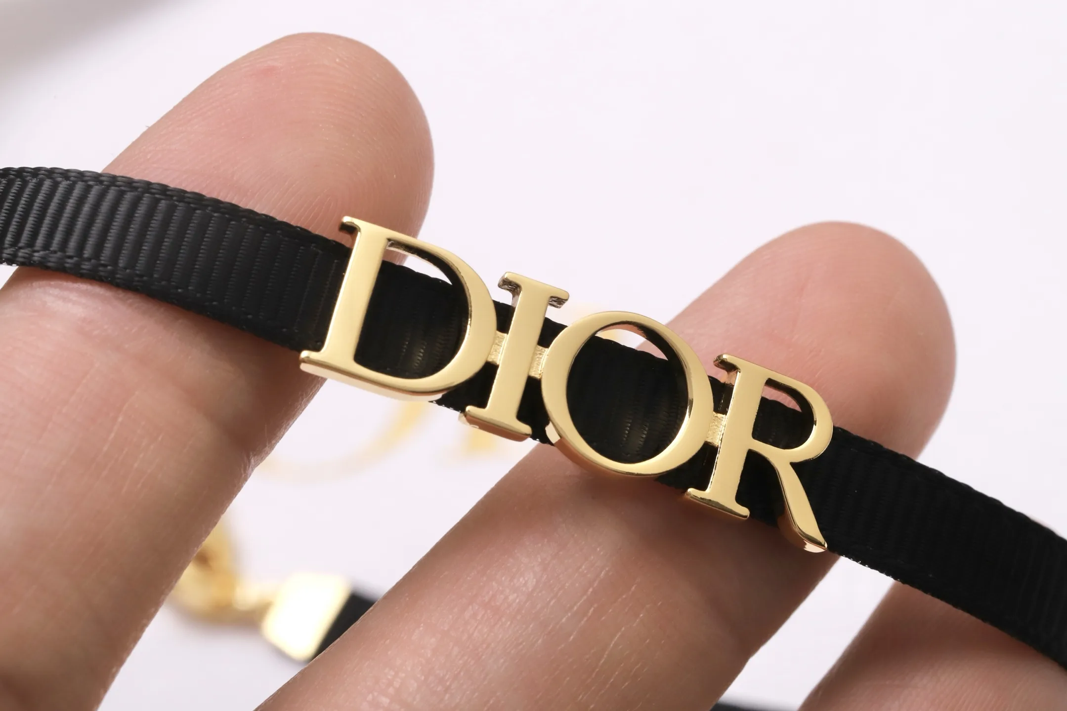 Logo Grosgrain Ribbon Choker Necklace D13017377 — view 4