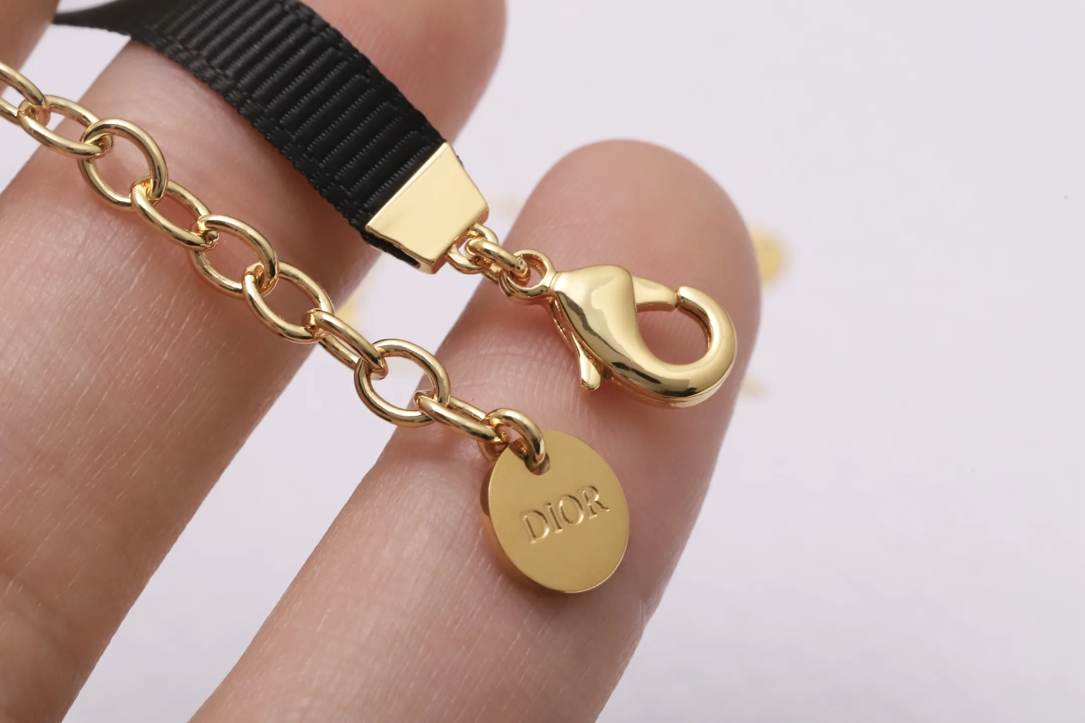 Logo Grosgrain Ribbon Choker Necklace D13017377 — view 5