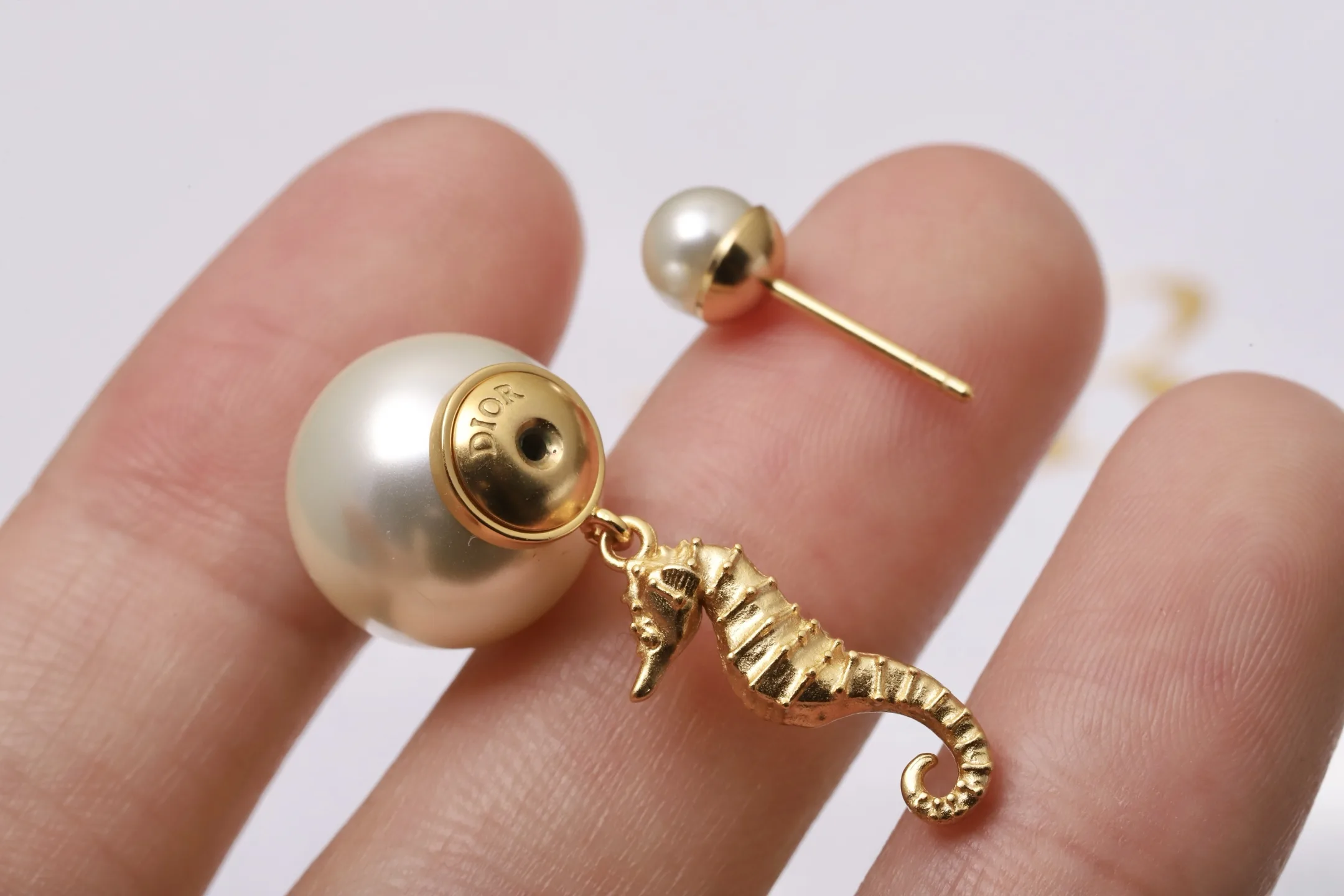 Dior Tribales Seahorse and Shell Earrings D13517502 — view 7
