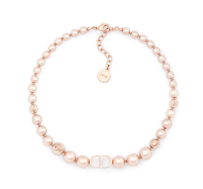 CD Logo Graduated Pearl Choker Necklace D17016770