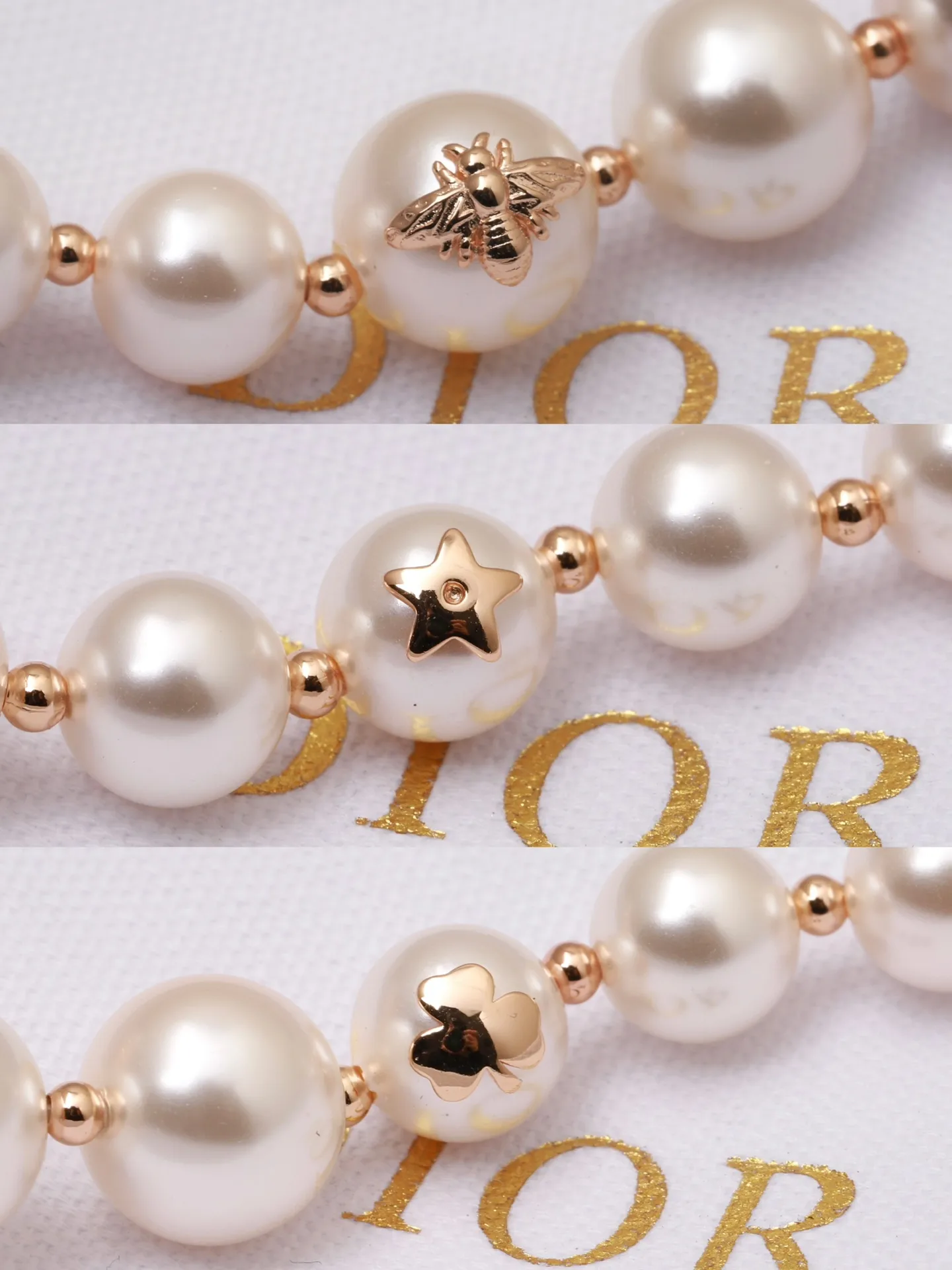 CD Logo Graduated Pearl Choker Necklace D17016770 — view 8