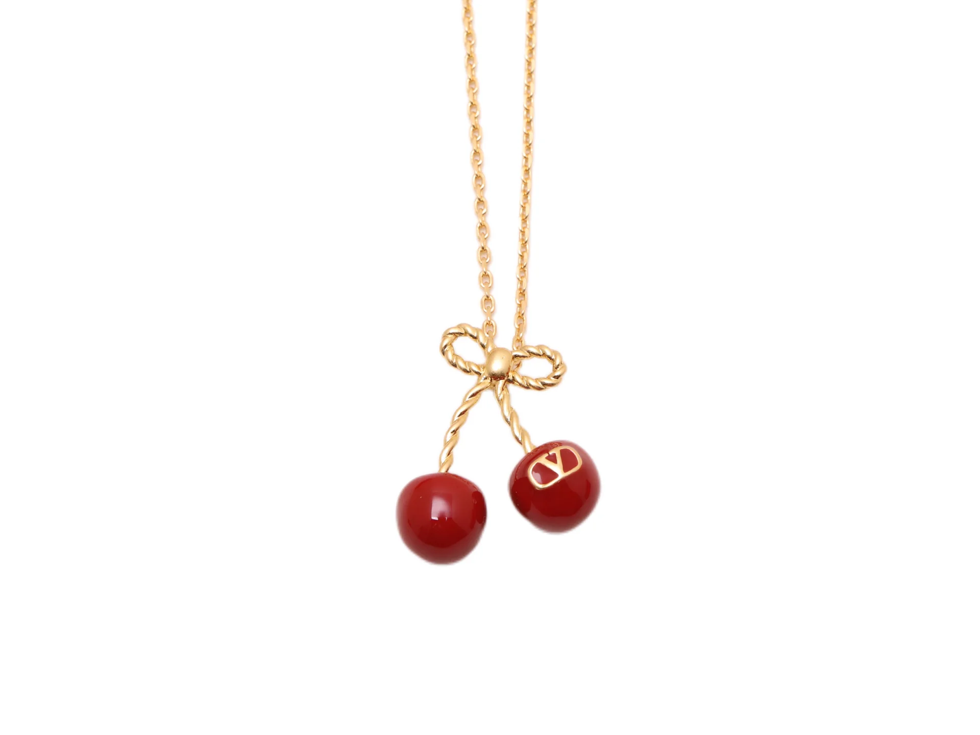 VLogo Cherryfic Enamel Pendant Necklace D13517493