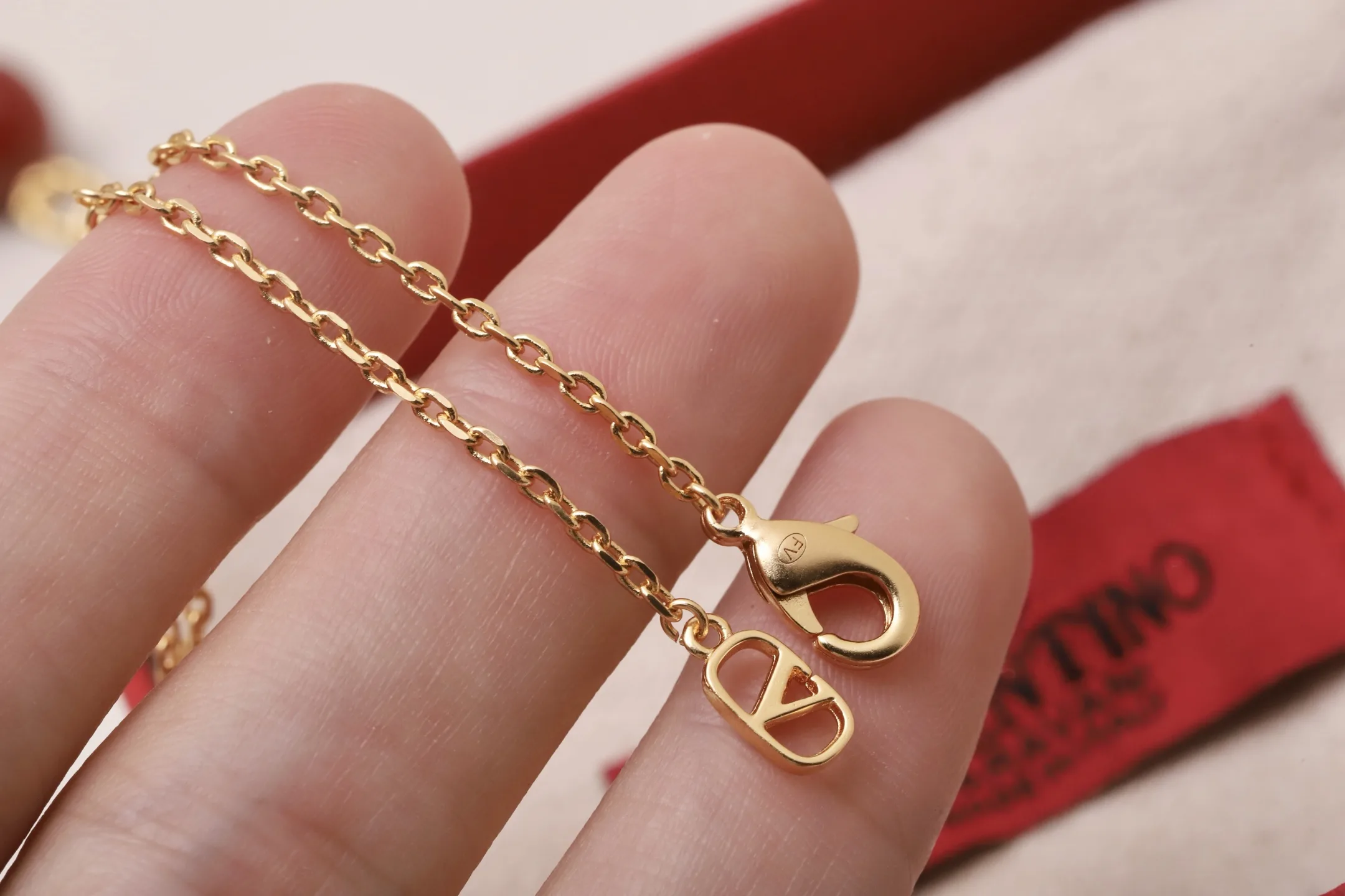 VLogo Cherryfic Enamel Pendant Necklace D13517493 — view 6