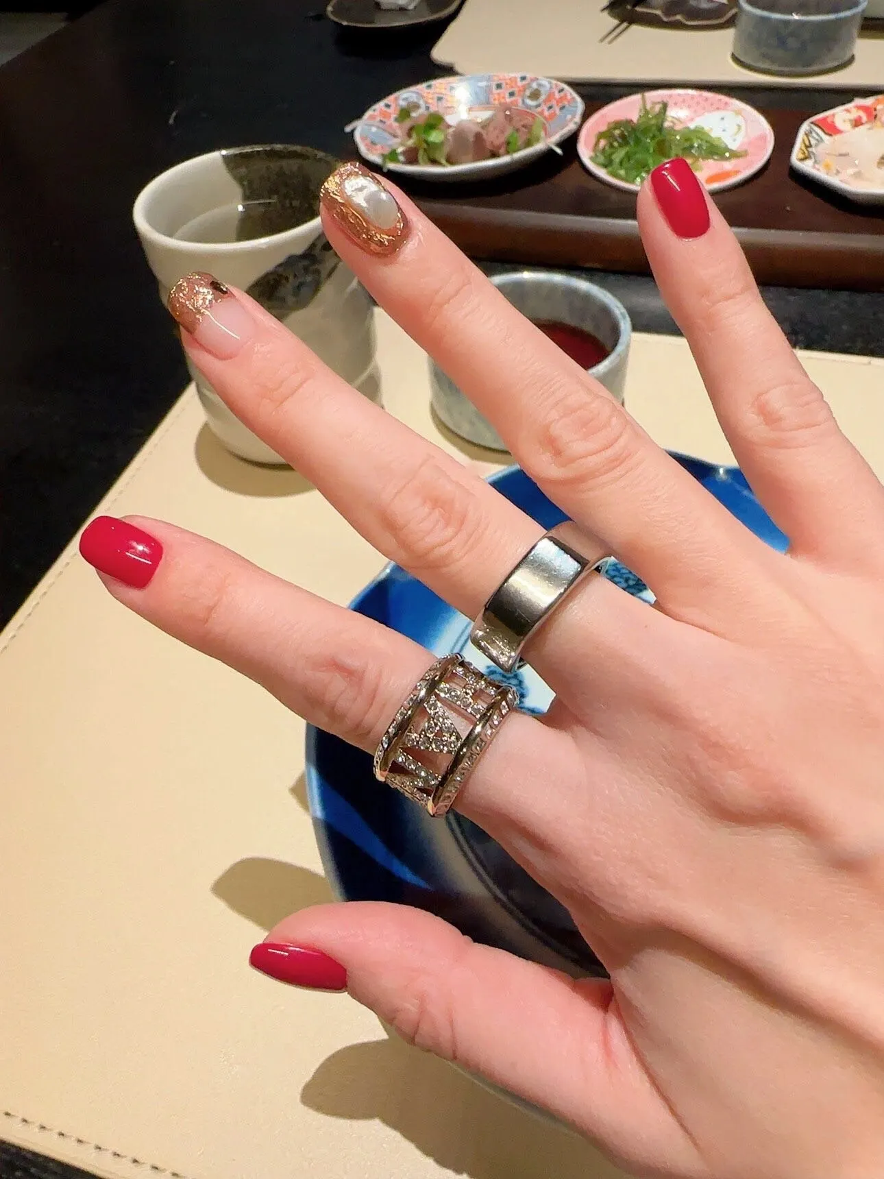 Crystal-Embellished Logo Band Ring D14017617 — view 9