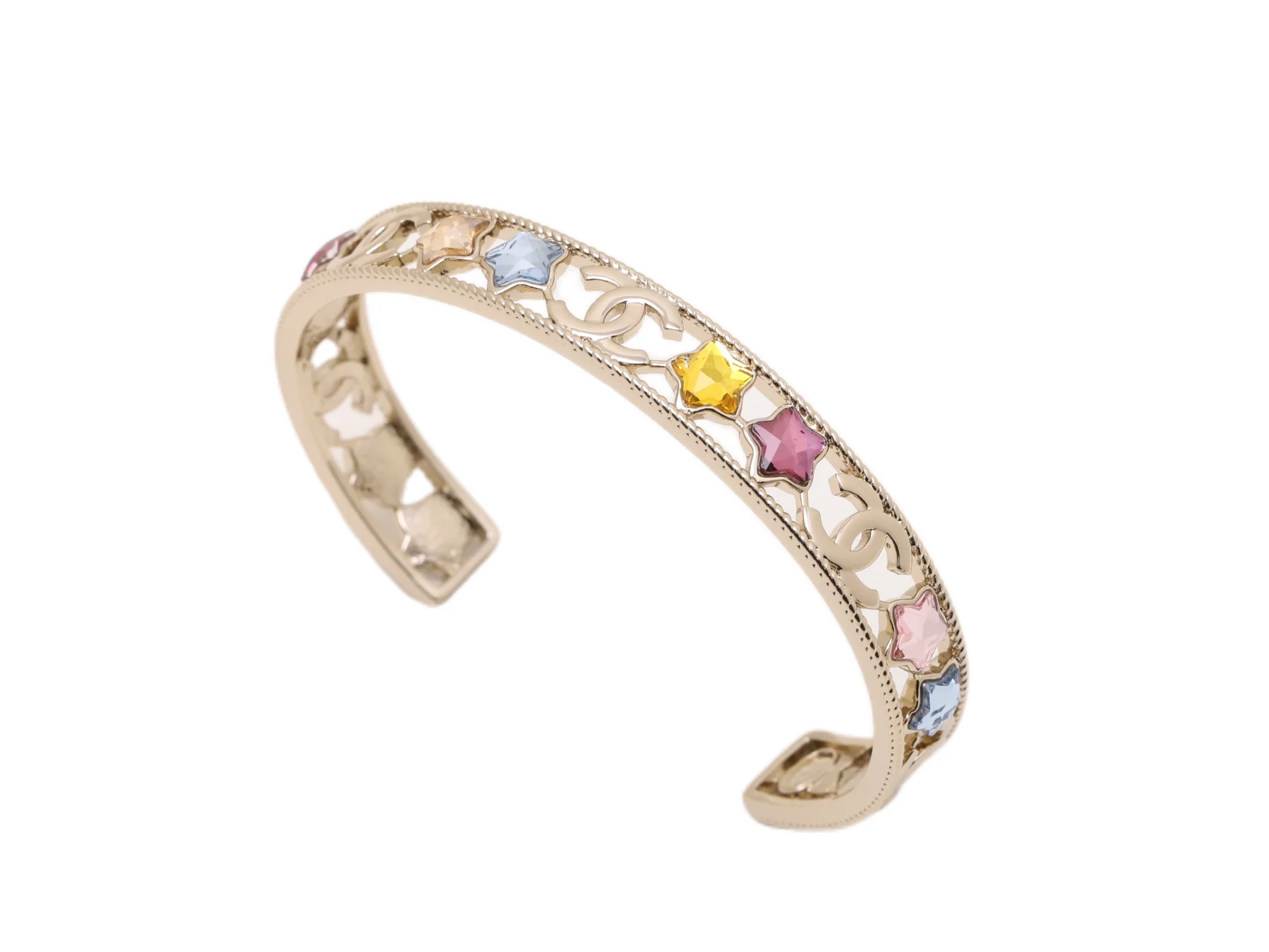 Star Crystal Open Cuff Bangle D16517486 — view 2