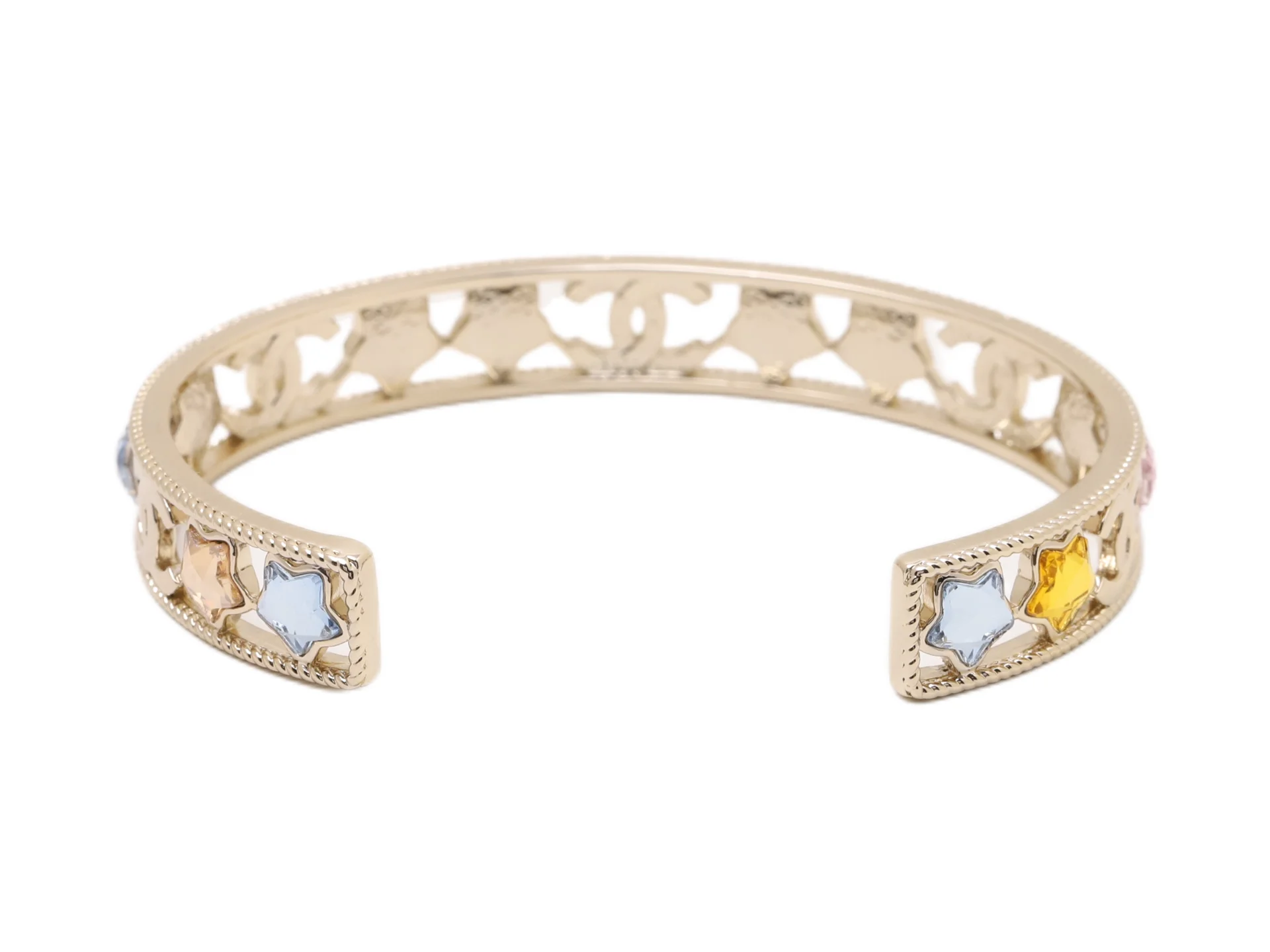 Star Crystal Open Cuff Bangle D16517486 — view 3