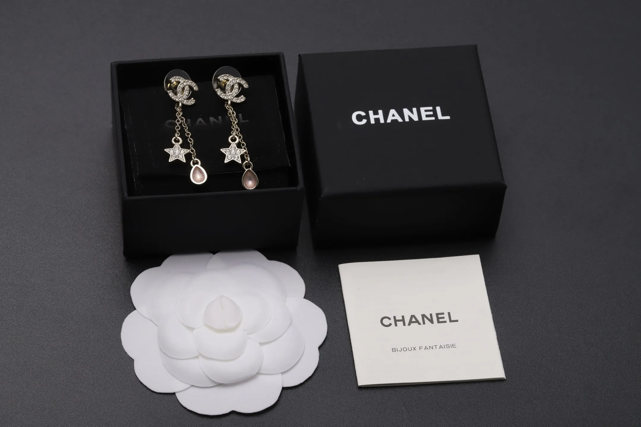 Crystal Double C Star Drop Earrings D14016620 — view 2