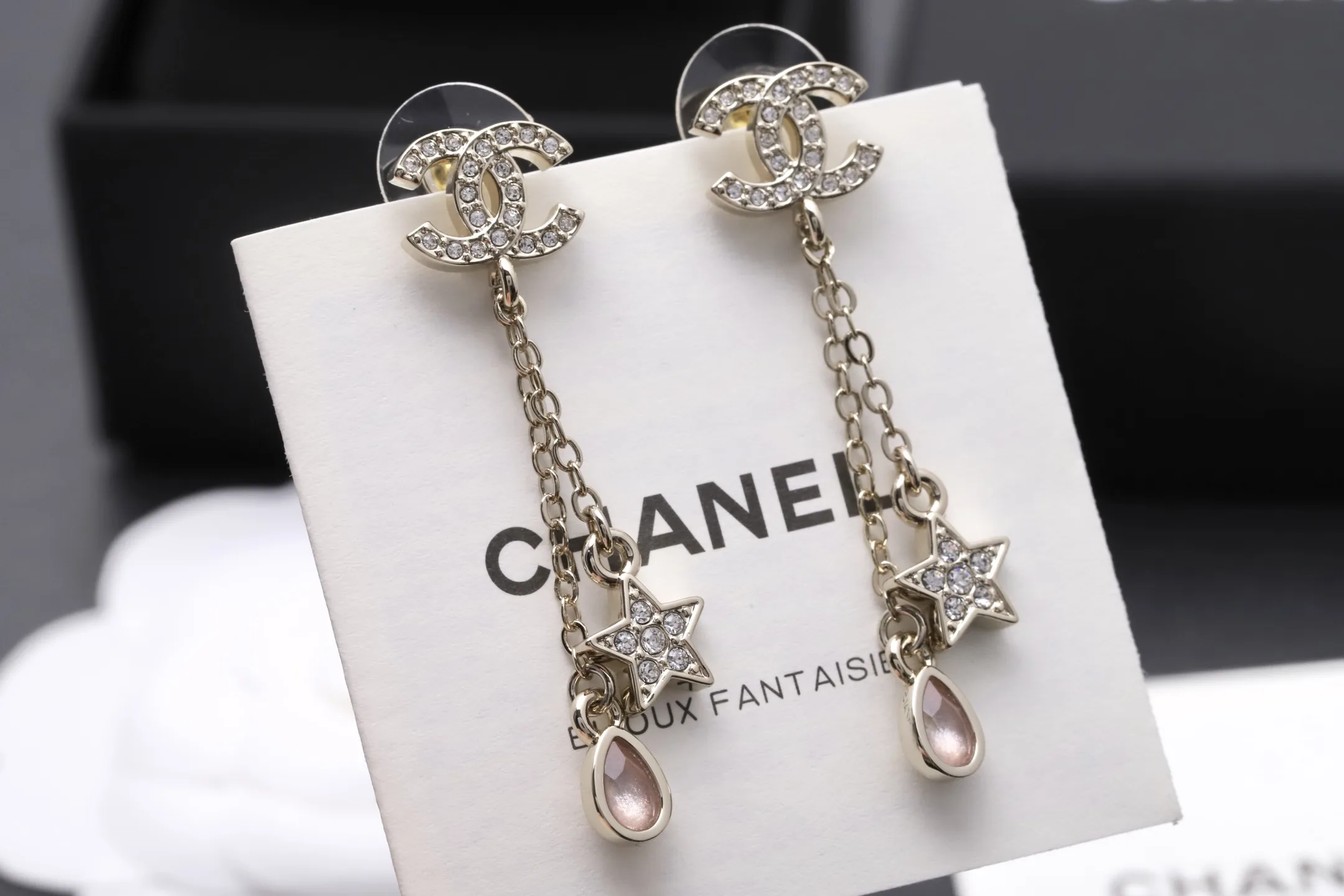 Crystal Double C Star Drop Earrings D14016620 — view 4