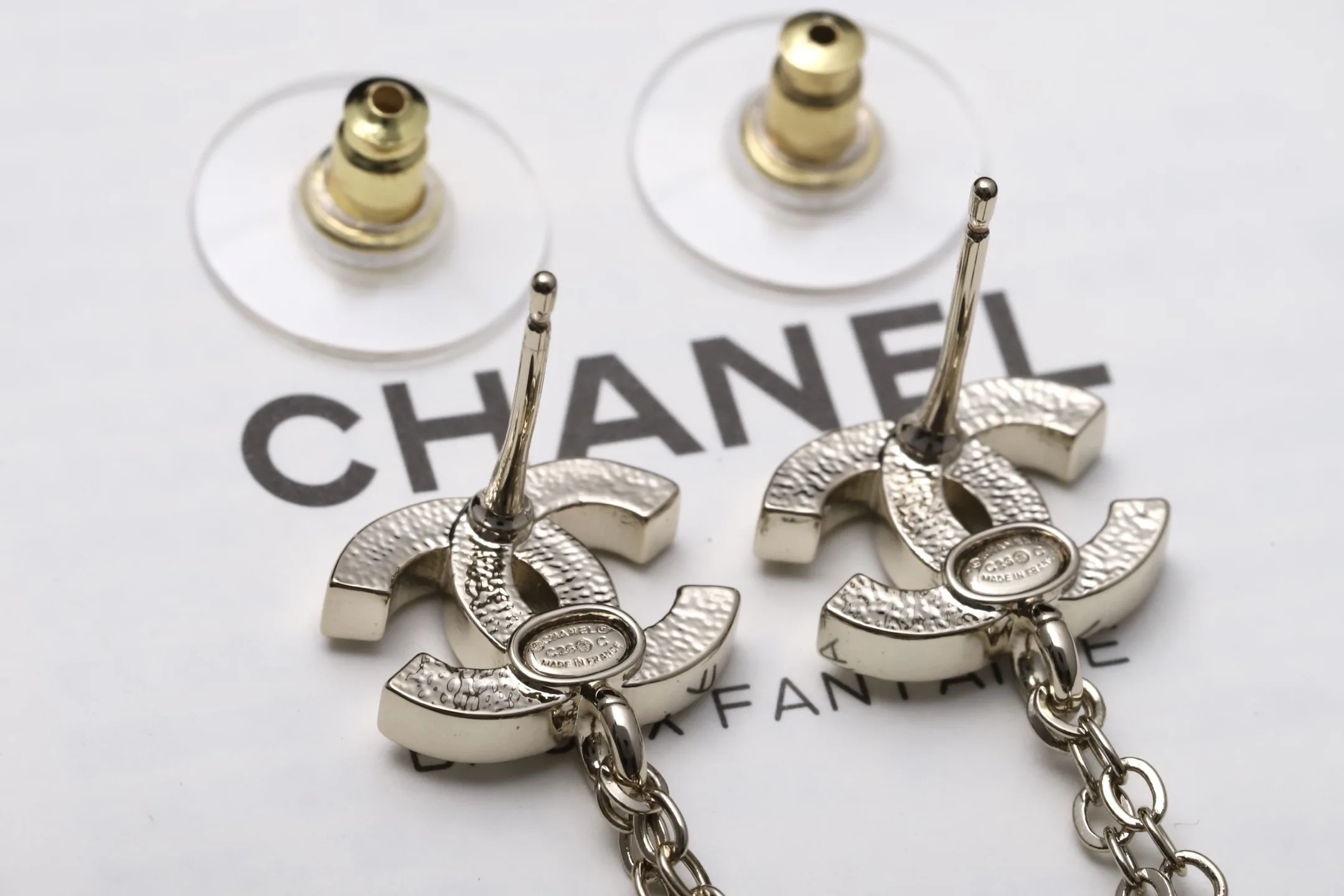Crystal Double C Star Drop Earrings D14016620 — view 5