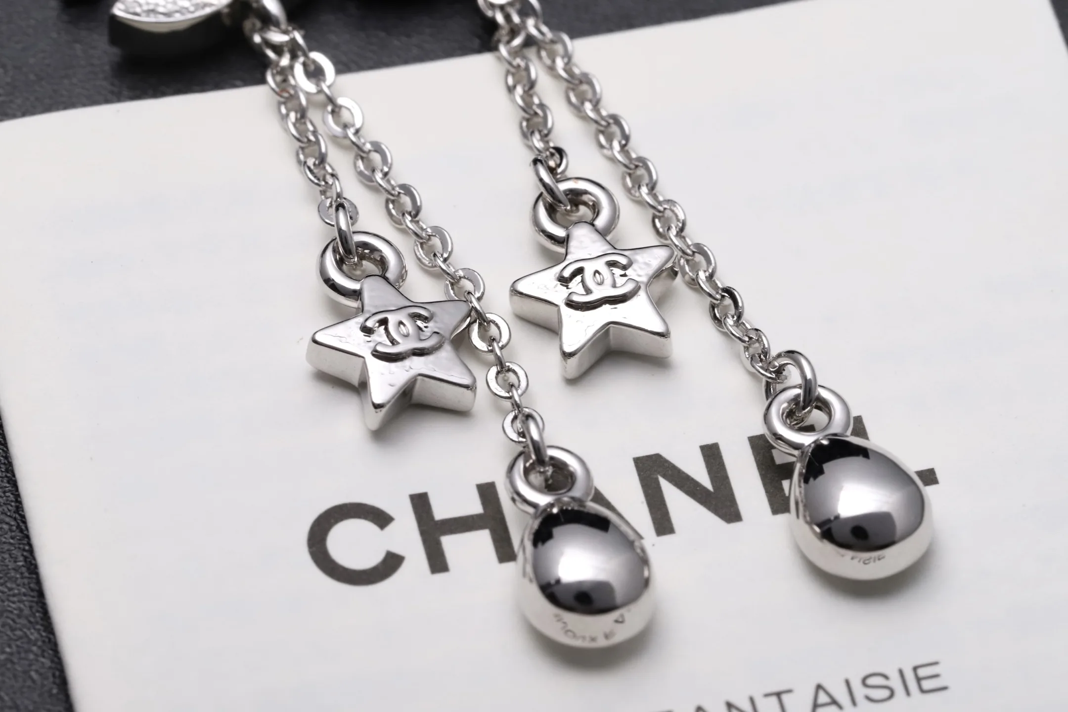 Crystal Double C Star Drop Earrings D14016619 — view 6