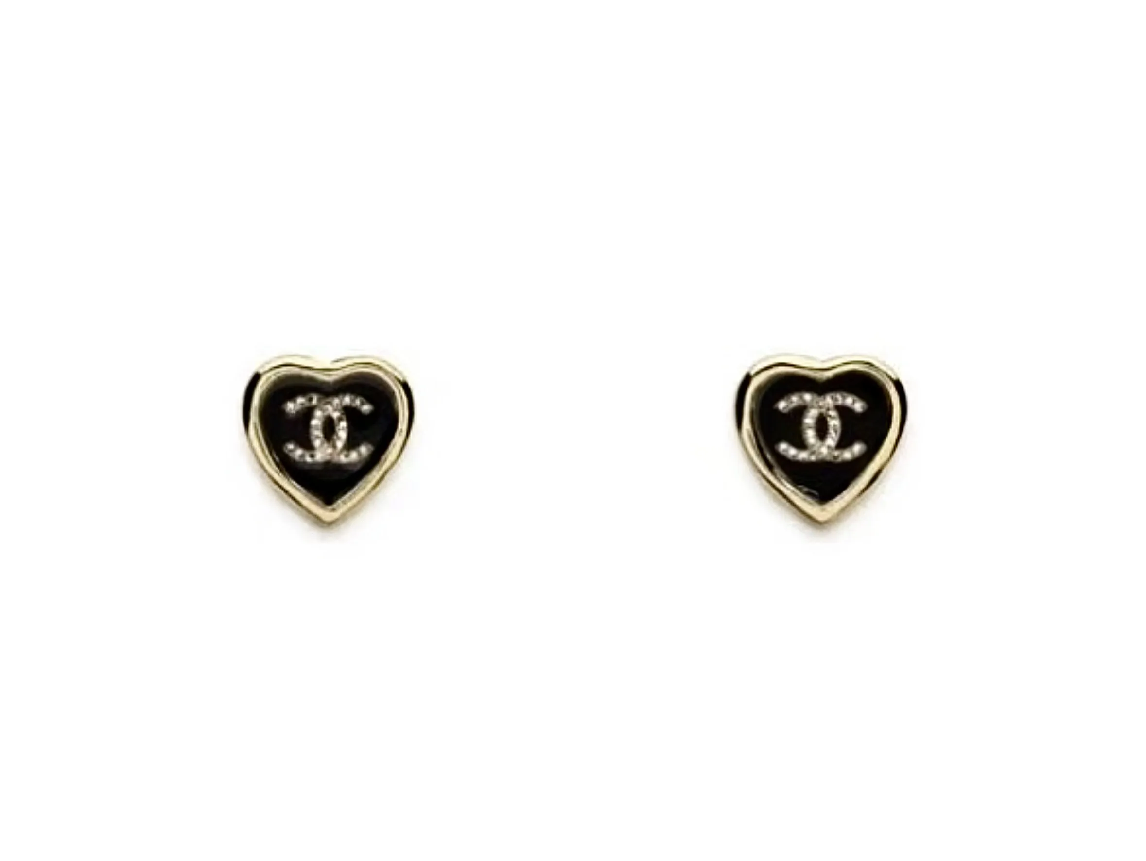 Heart-Shaped CC Logo Stud Earrings D11517372