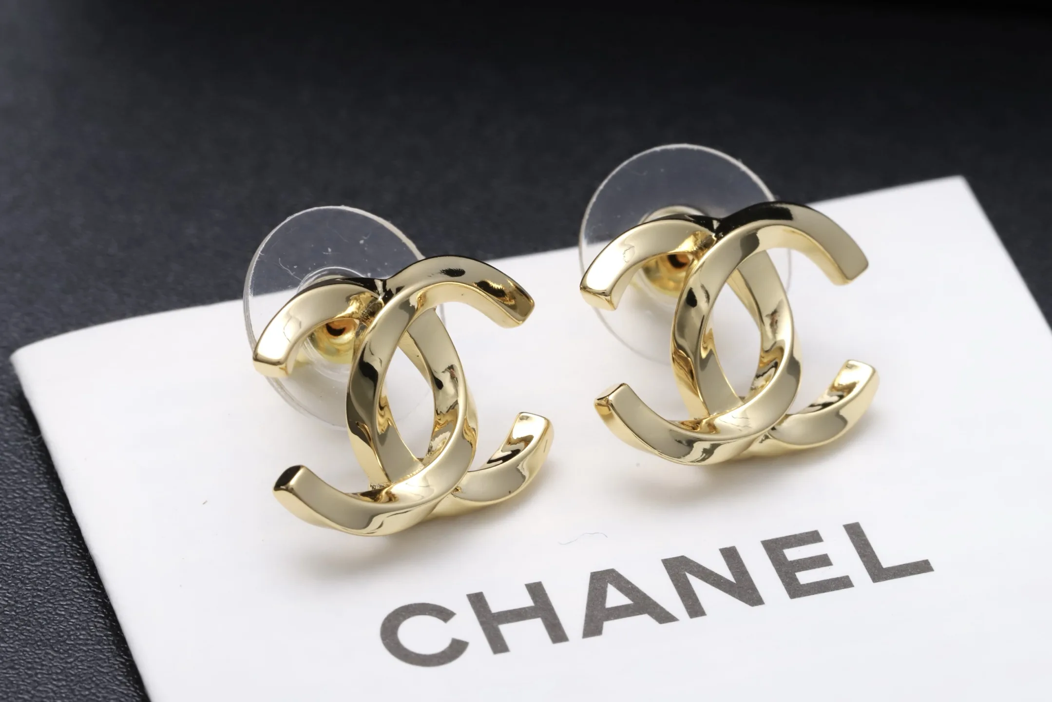 Twisted CC Logo Stud Earrings D13517274 — view 3