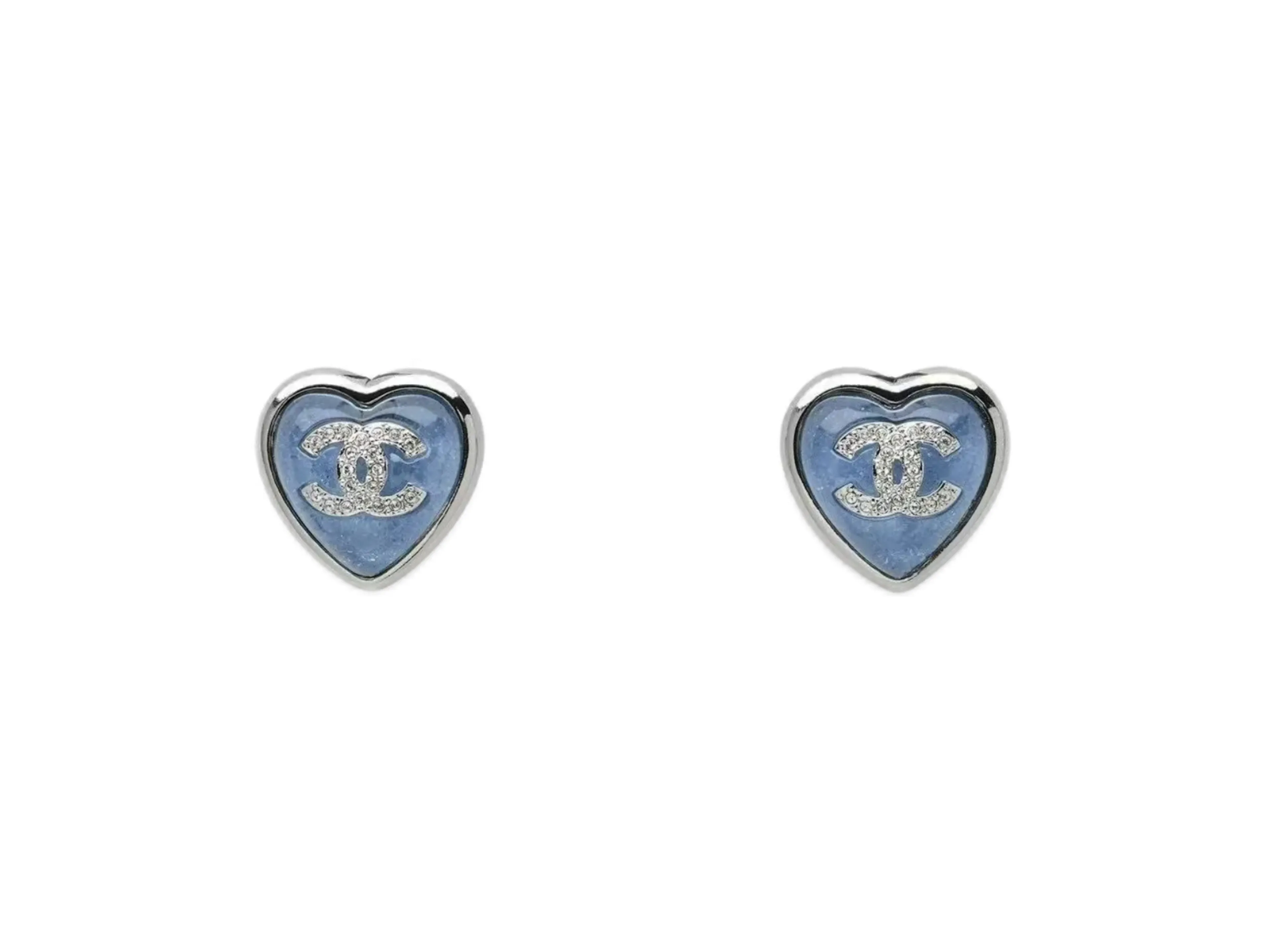 Heart CC Logo Stud Earrings D14517436