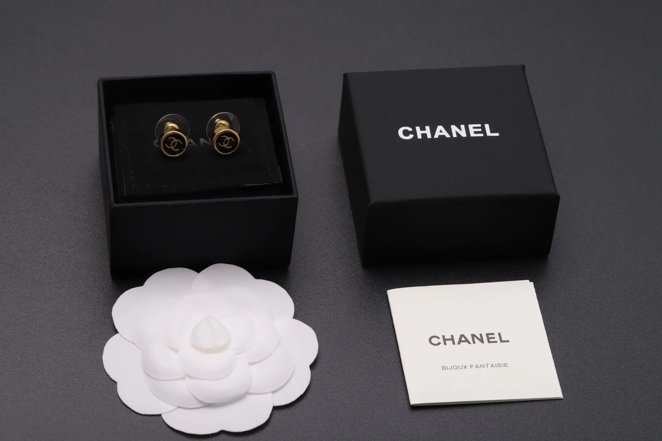 Enamel CC Logo Stud Earrings D13517244 — view 2