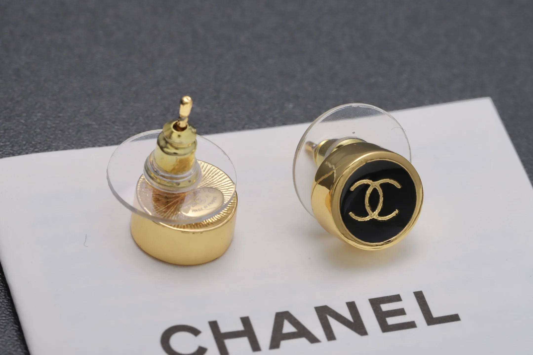 Enamel CC Logo Stud Earrings D13517244 — view 7