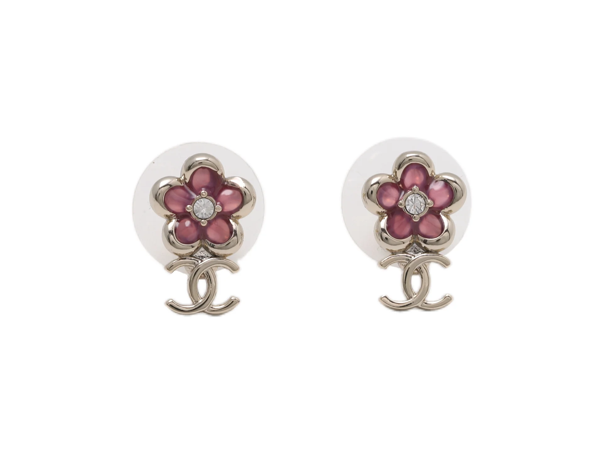 Flower CC Logo Stud Earrings D14017092