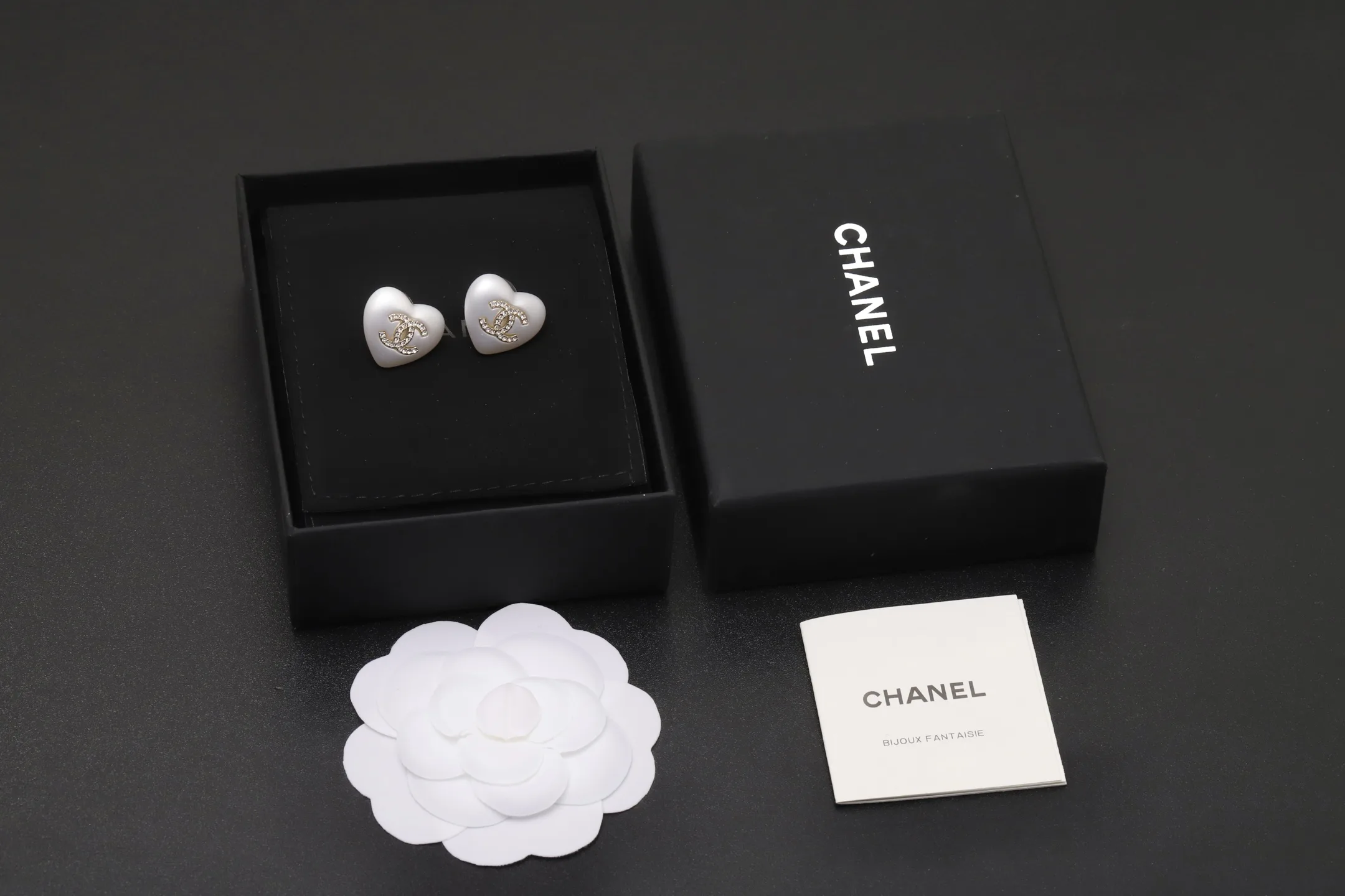Crystal-Embellished Heart Stud Earrings D15017439